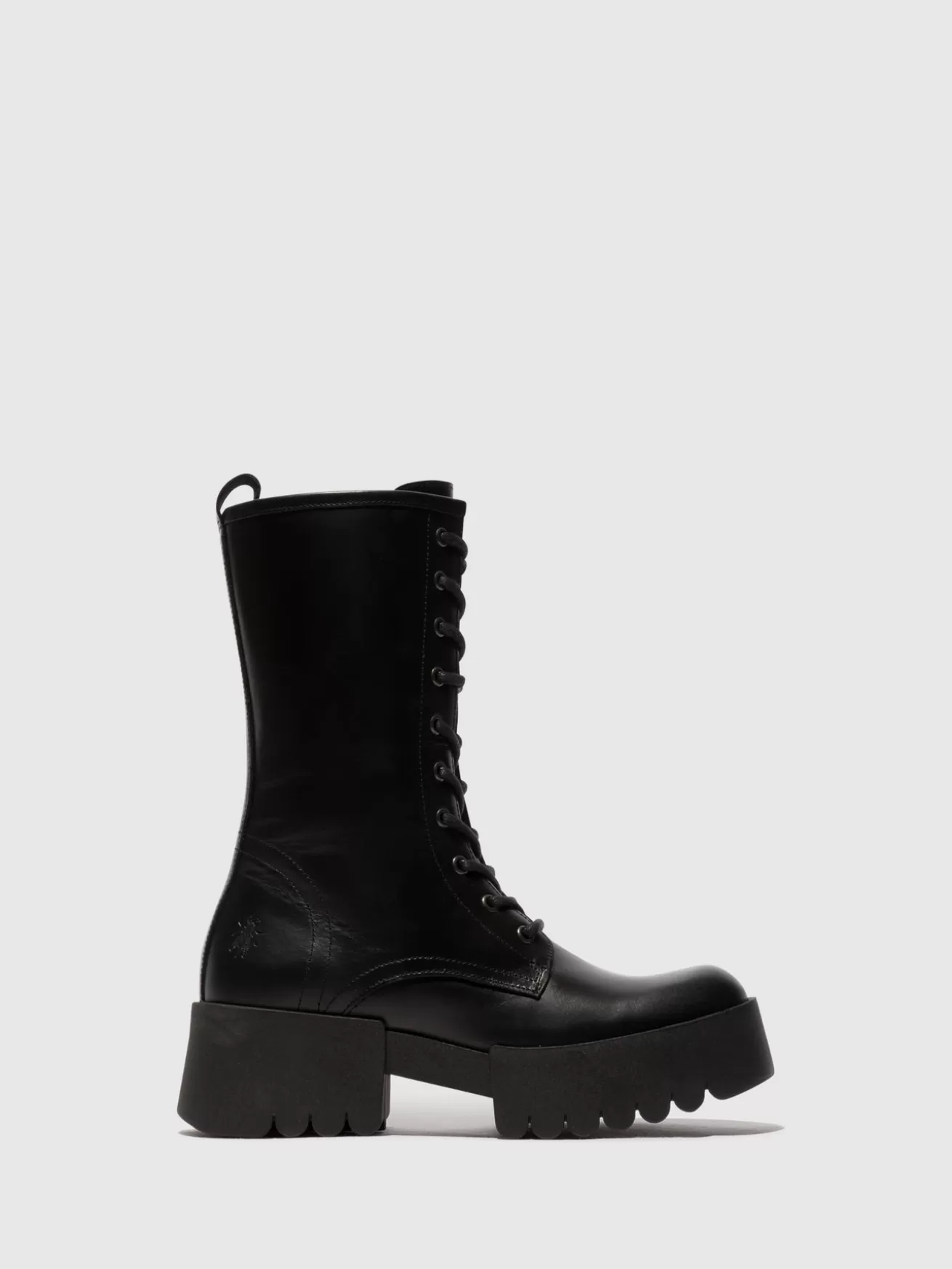 Botas Com Cordoes Elna008Fly Pretas-Fly London Shop