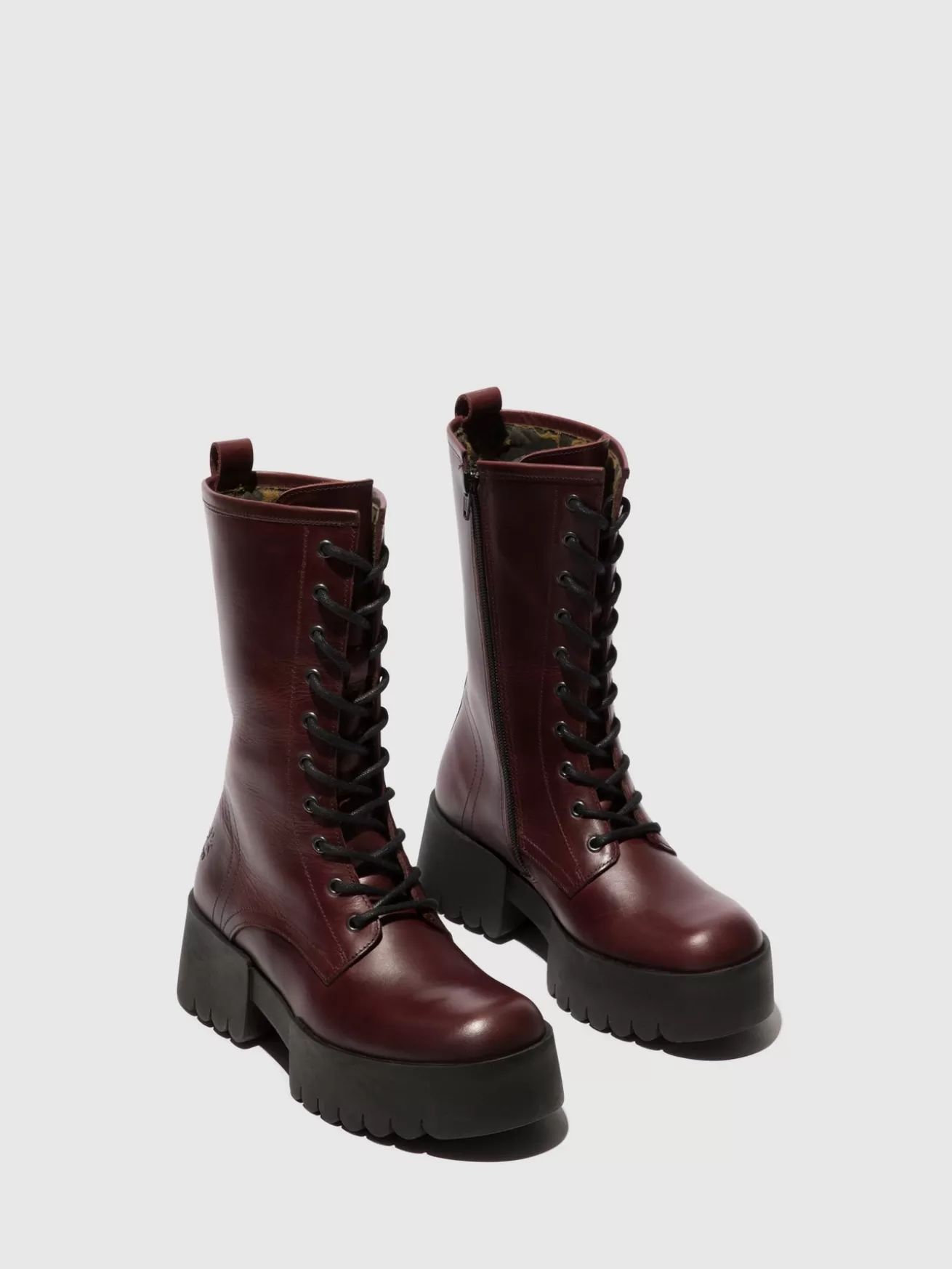 Botas Com Cordoes Elna008Fly Wine-Fly London Discount