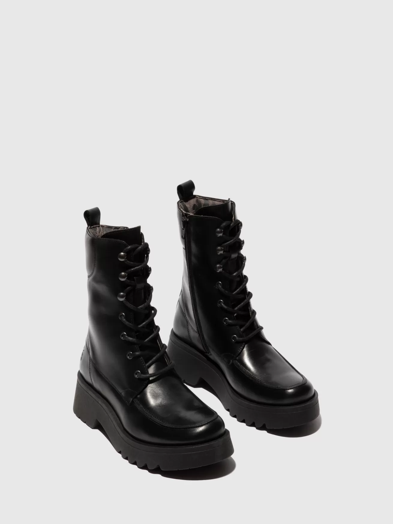 Botas Com Cordoes Mori990Fly Pretas-Fly London Store