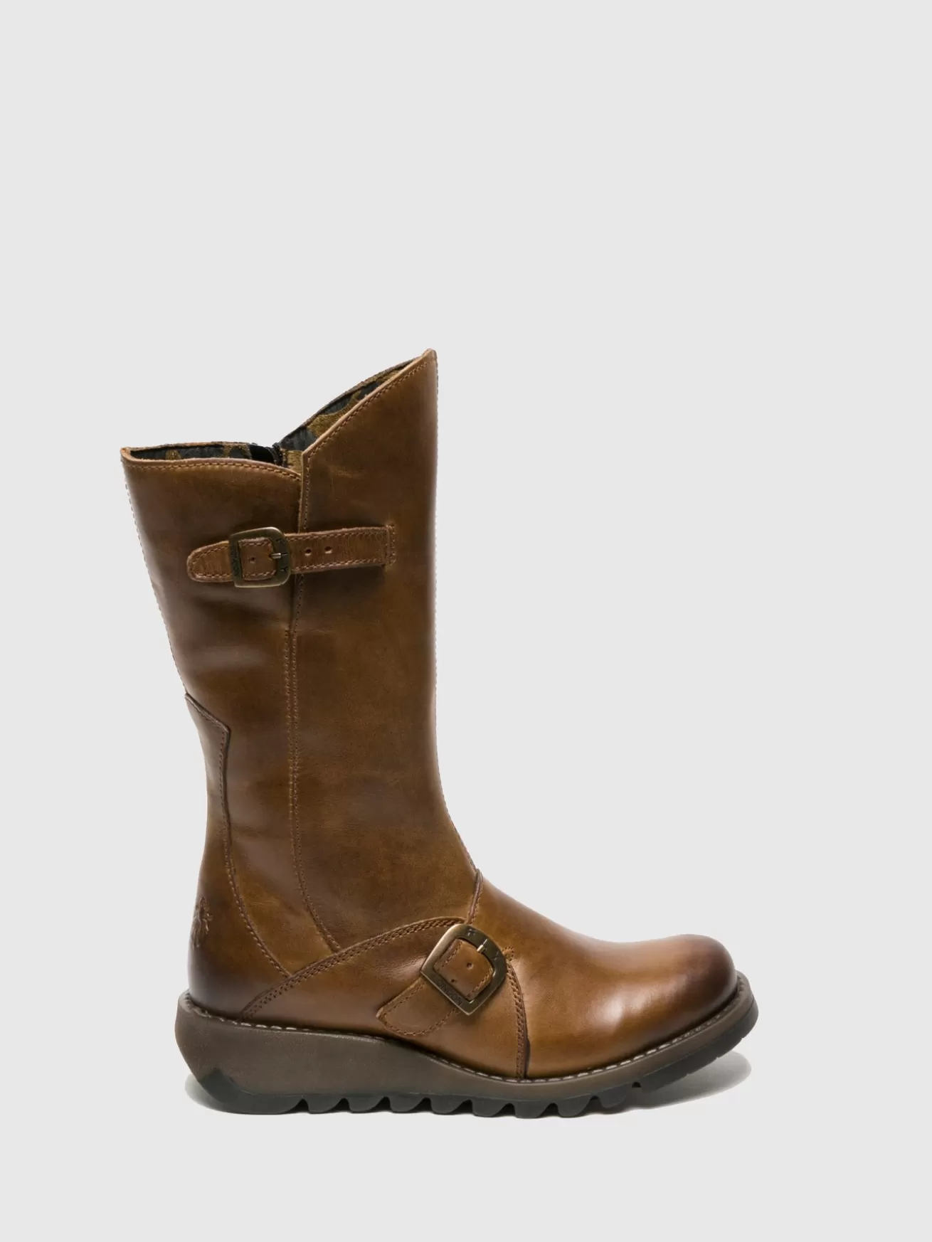 Botas Com Fivela Mes 2 Camel-Fly London Clearance