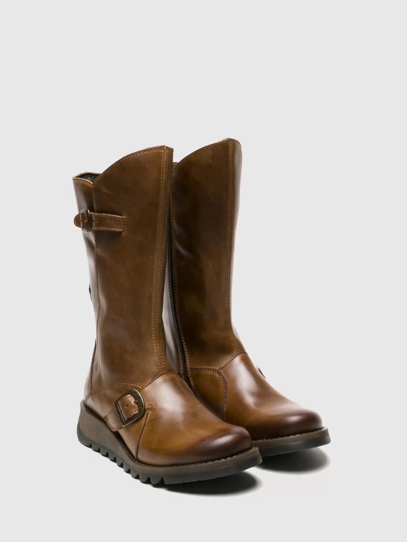 Botas Com Fivela Mes 2 Camel-Fly London Clearance