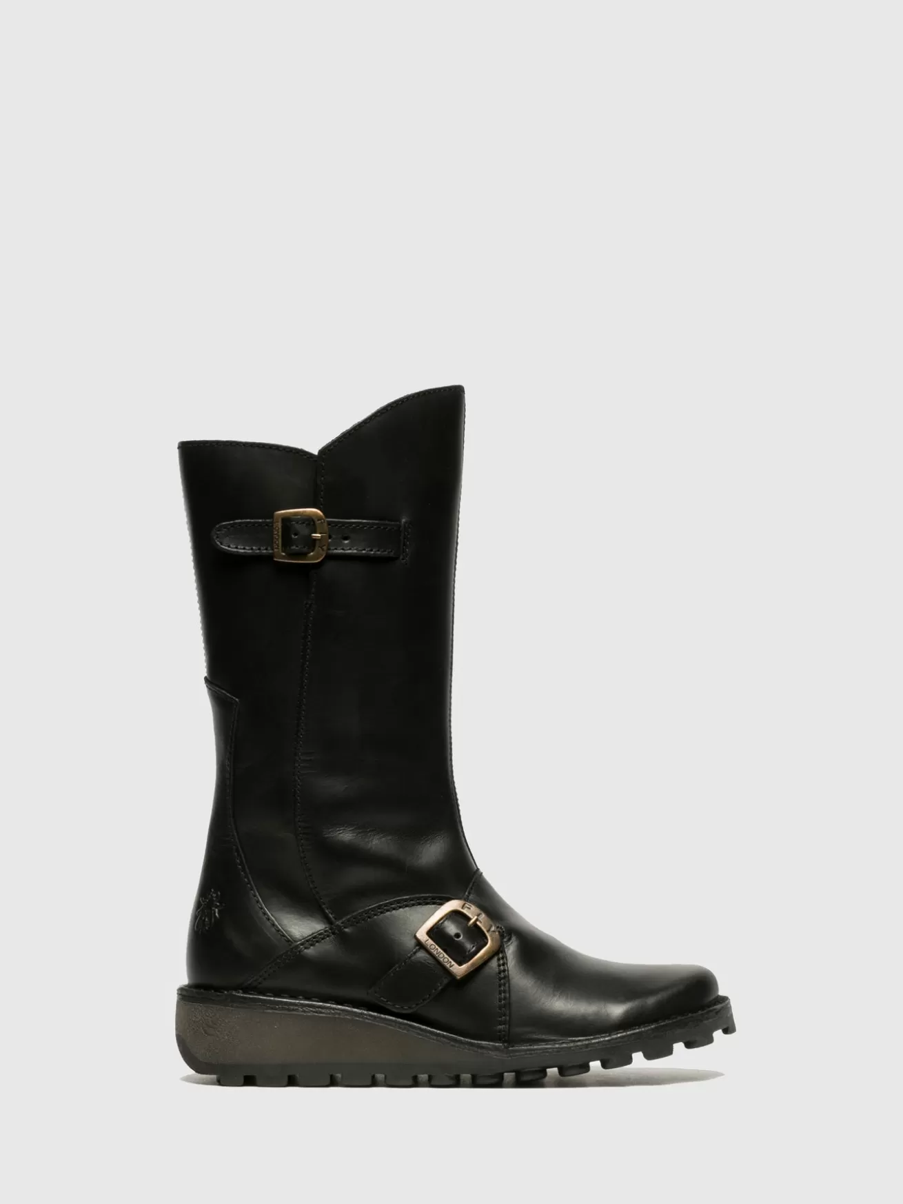 Botas Com Fivela Mes Pretas-Fly London Cheap