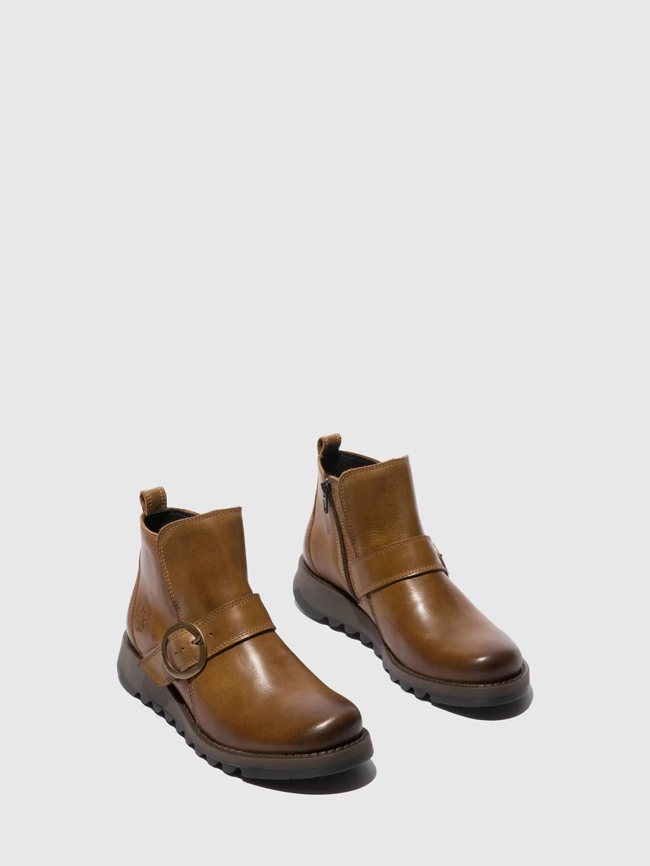 Botas Com Fivela Sias812Fly Rug Camel-Fly London Flash Sale