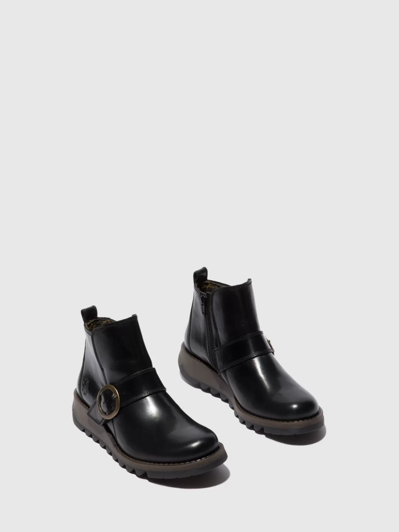 Botas Com Fivela Sias812Fly Rug Preto-Fly London Best Sale