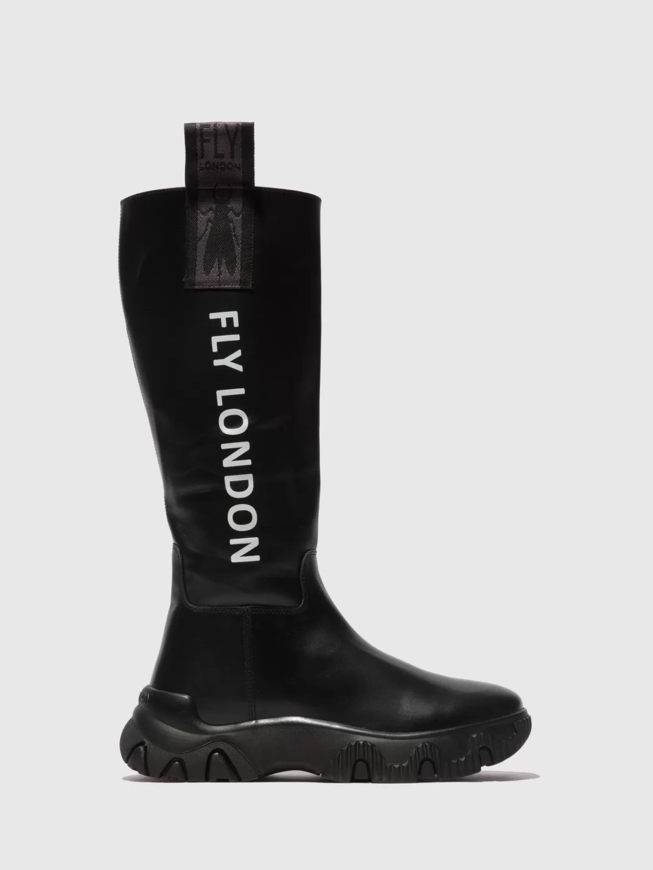 Botas Com Ziper Febe886Fly Tunder Pretas-Fly London Fashion