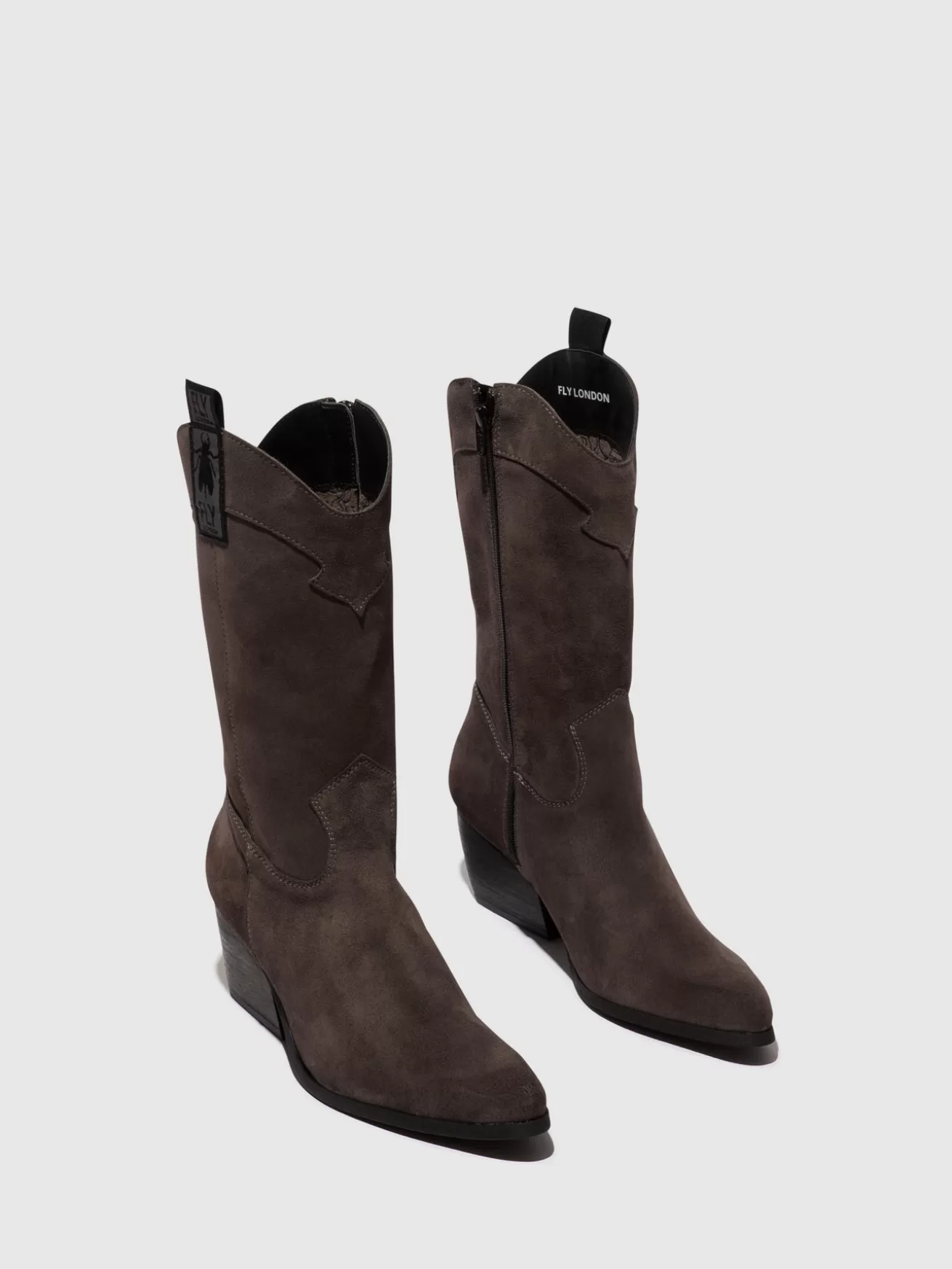 Botas Com Ziper Teke906Fly Cinza-Fly London Hot