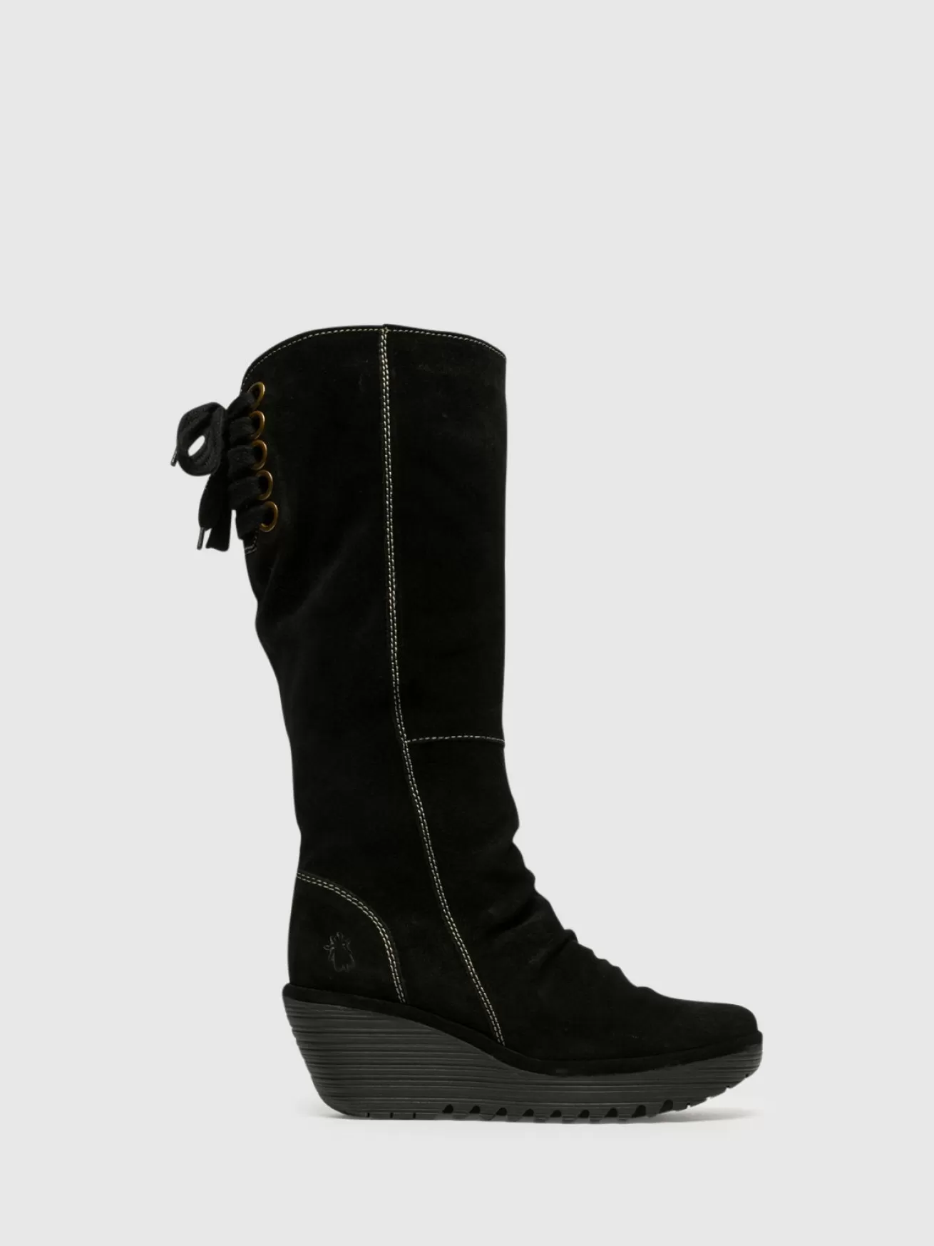 Botas De Cano Alto Yust Black-Fly London Sale