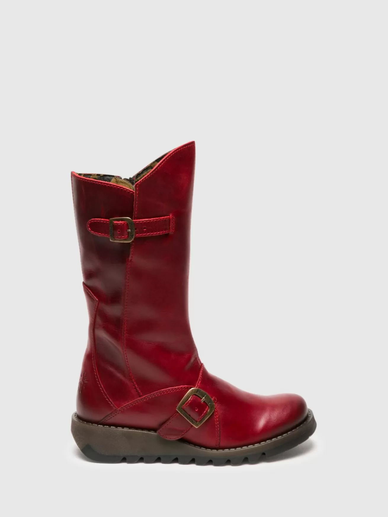 Botas De Fivela Mes 2 Vermelho-Fly London Flash Sale