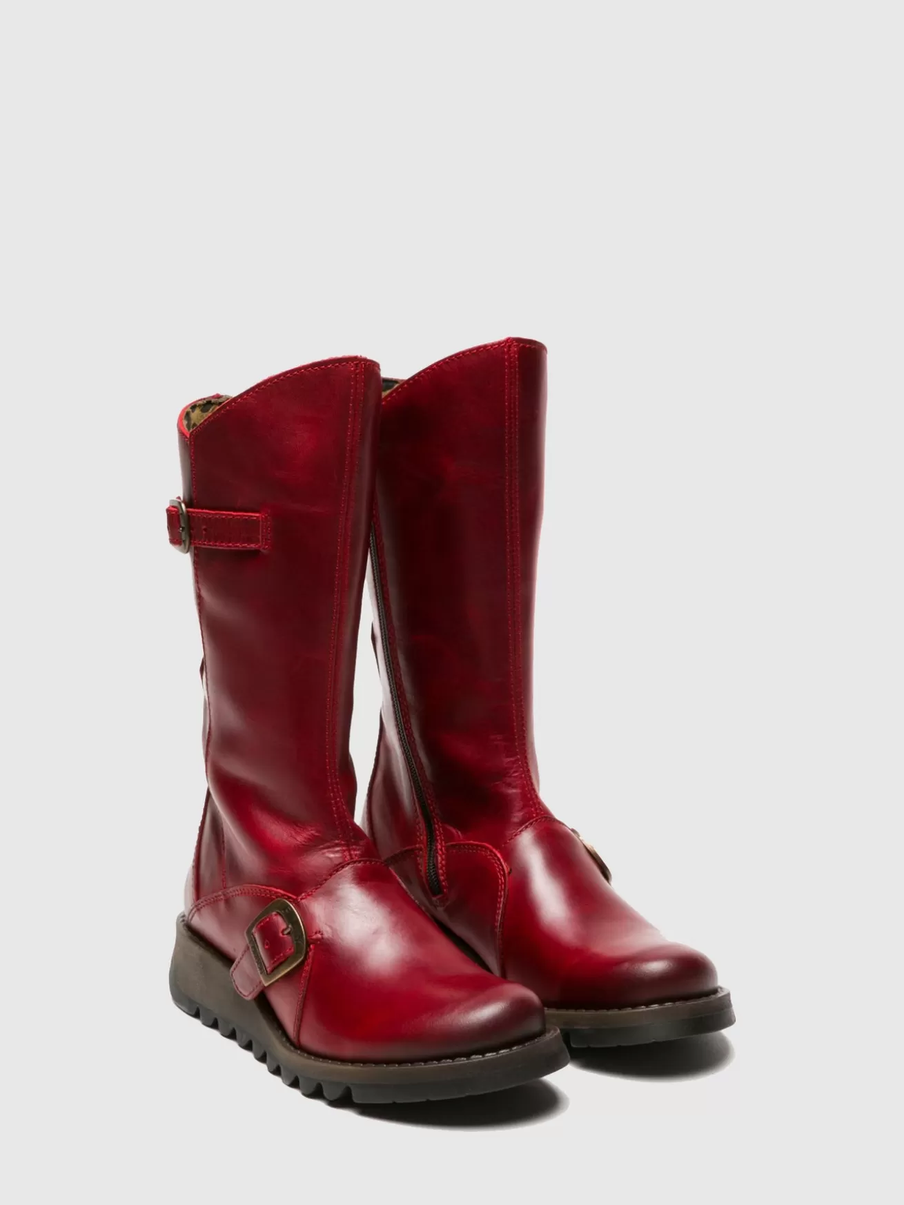 Botas De Fivela Mes 2 Vermelho-Fly London Flash Sale