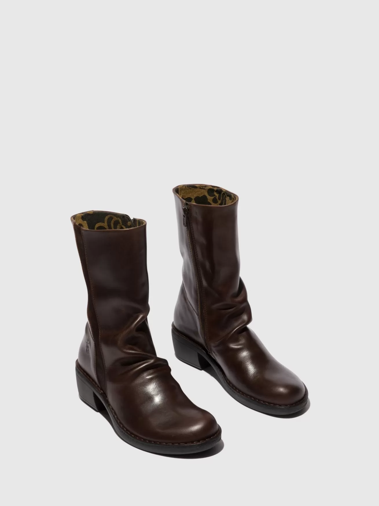 Botas Zip Up Mecy092Fly Dk.Brown/Expresso-Fly London Clearance