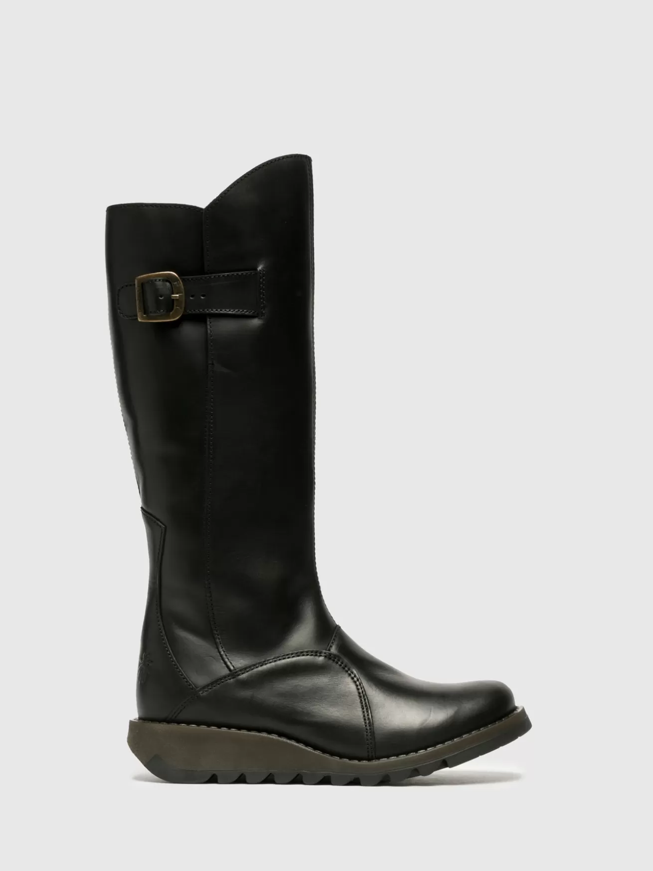 Botas Zip Up Mol 2 Pretas-Fly London Clearance