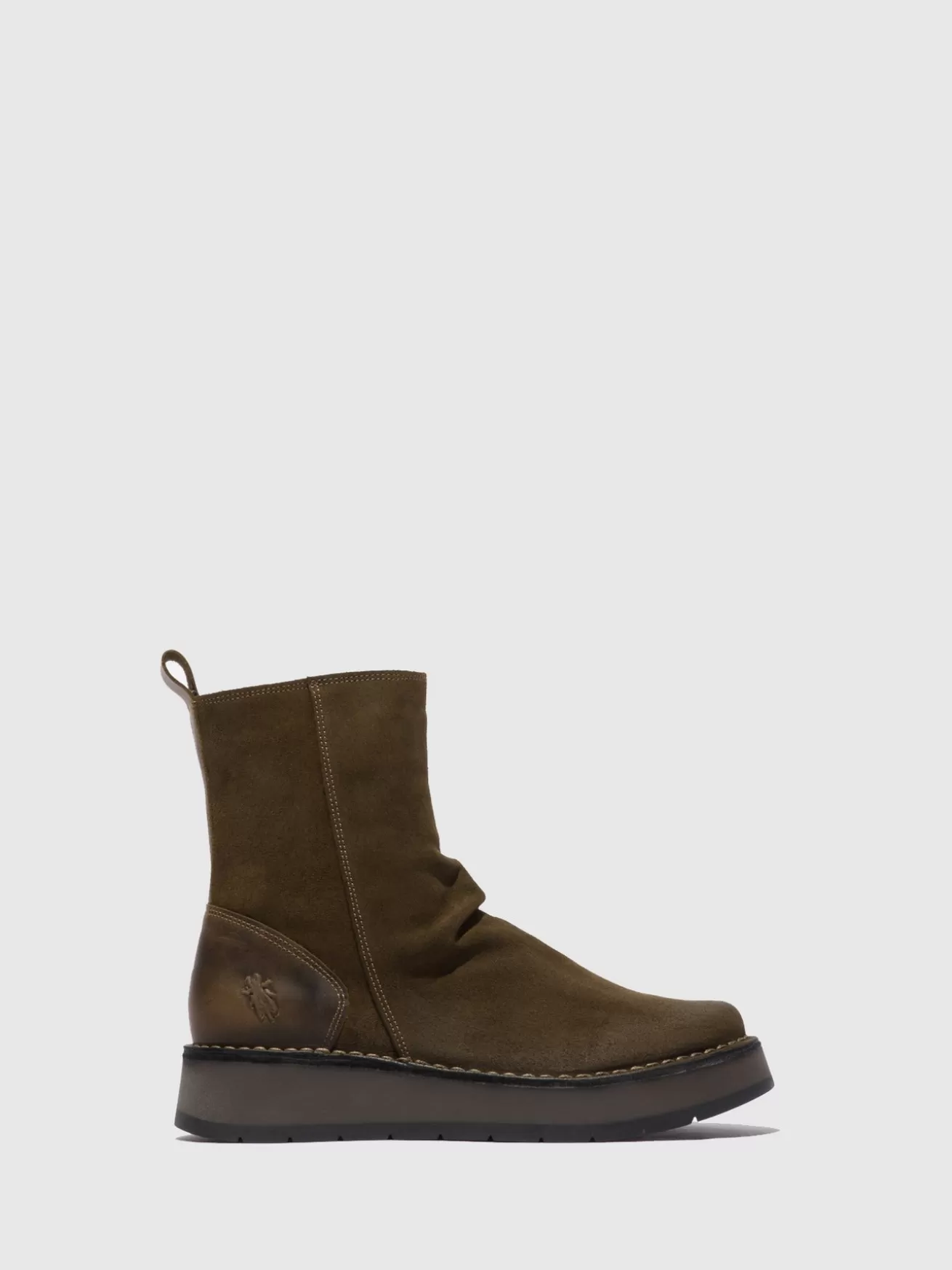 Botas Zip Up Reno053Fly Oilsuede/Rug Sludge/Olive-Fly London Best Sale