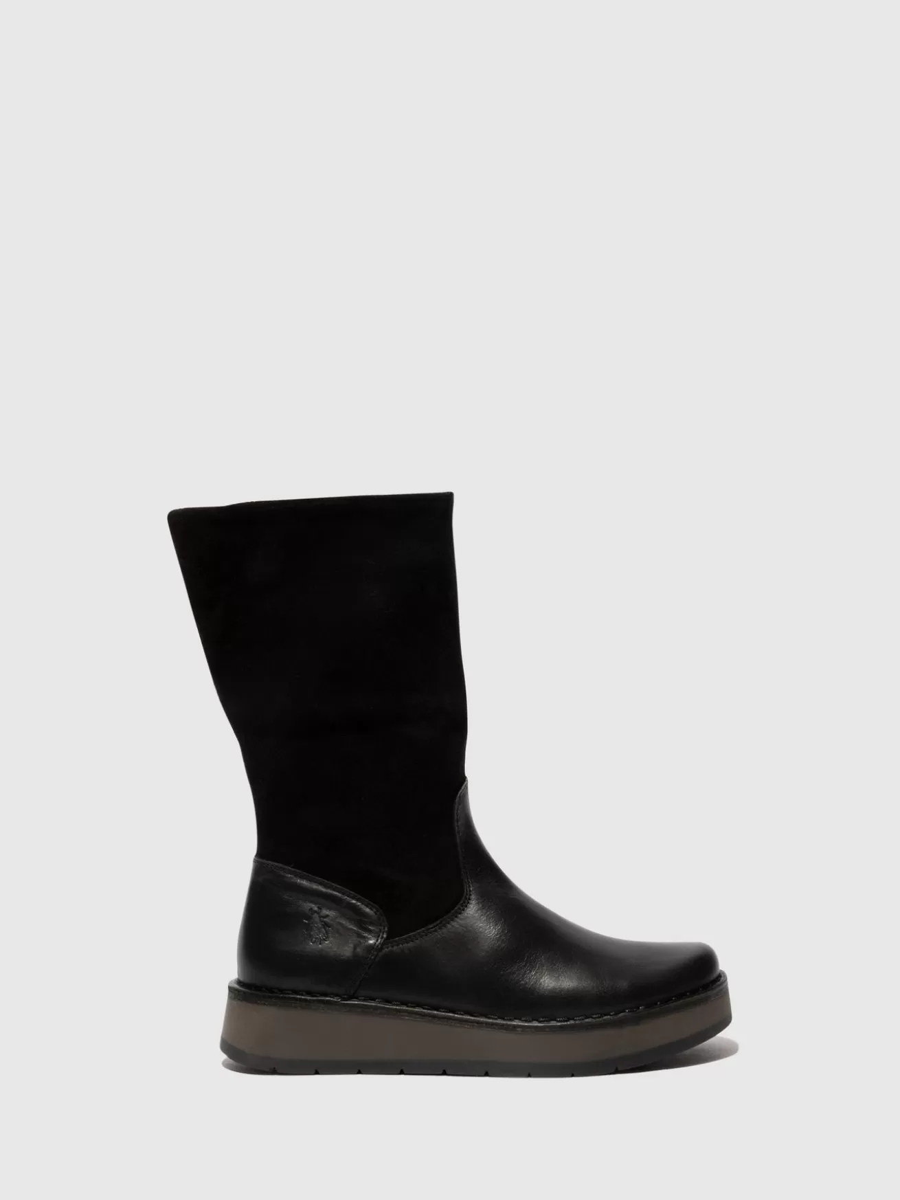 Botas Zip Up Rula083Fly Pretas (Verde)-Fly London Outlet