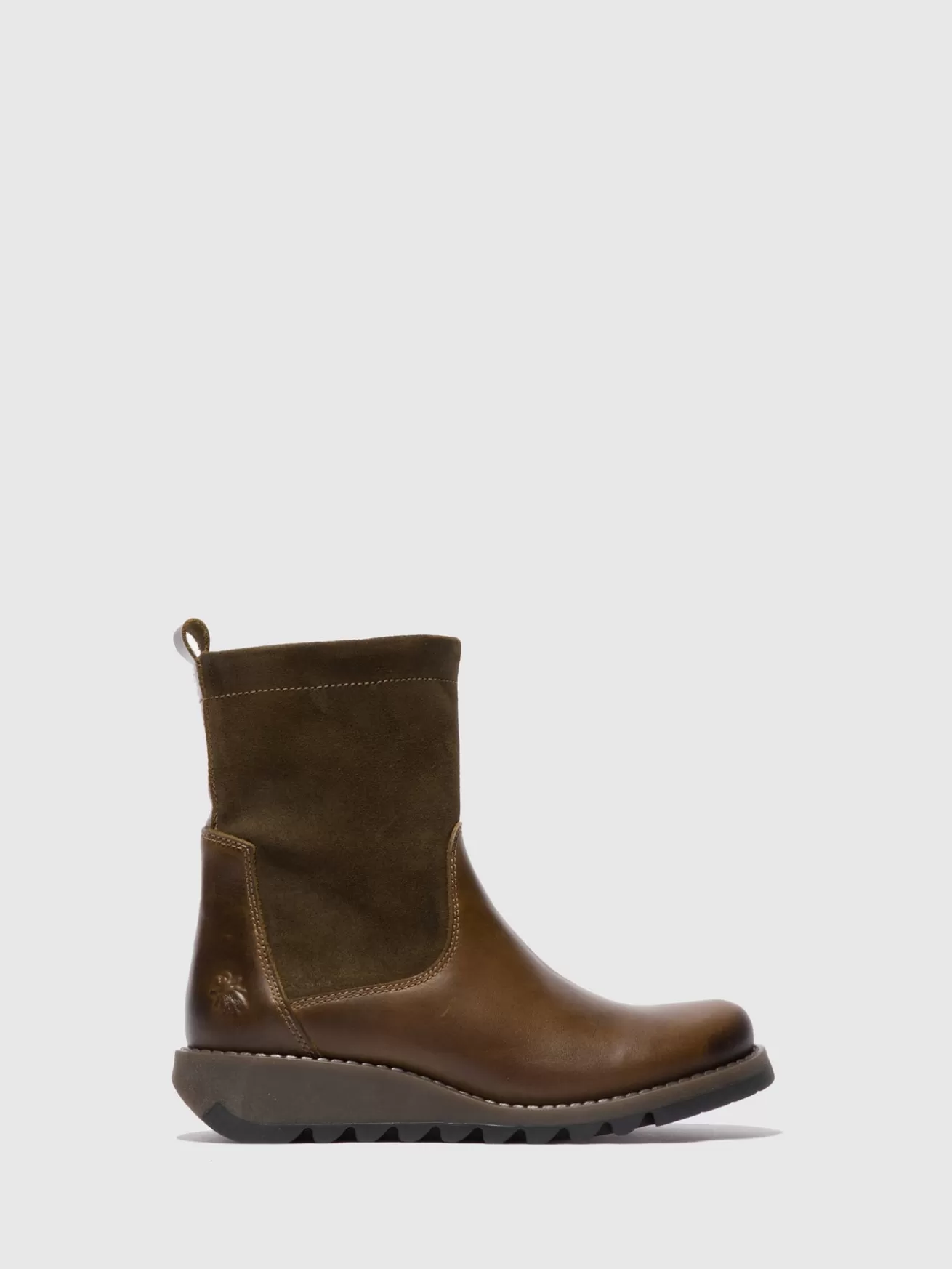 Botas Zip Up Sauk794Fly Rug/Oilsuede Olive/Sludge-Fly London Fashion