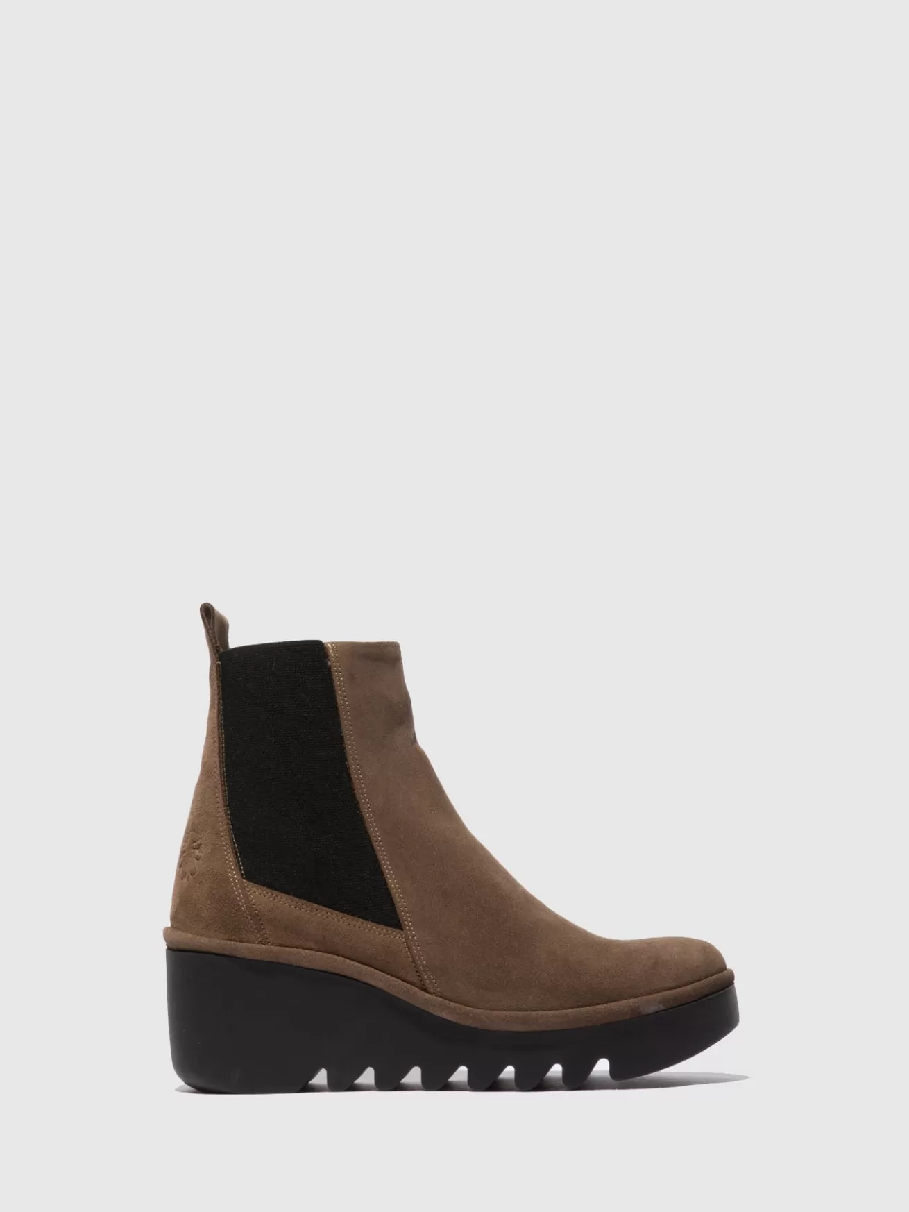 Botins Chelsea Bagu233Fly Oilsuede Taupe-Fly London Sale