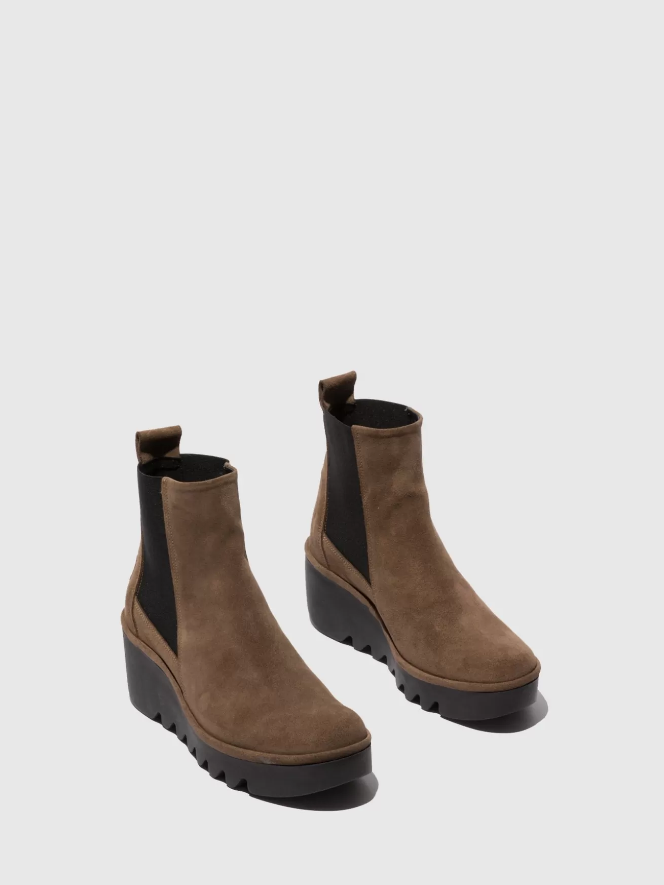 Botins Chelsea Bagu233Fly Oilsuede Taupe-Fly London Sale