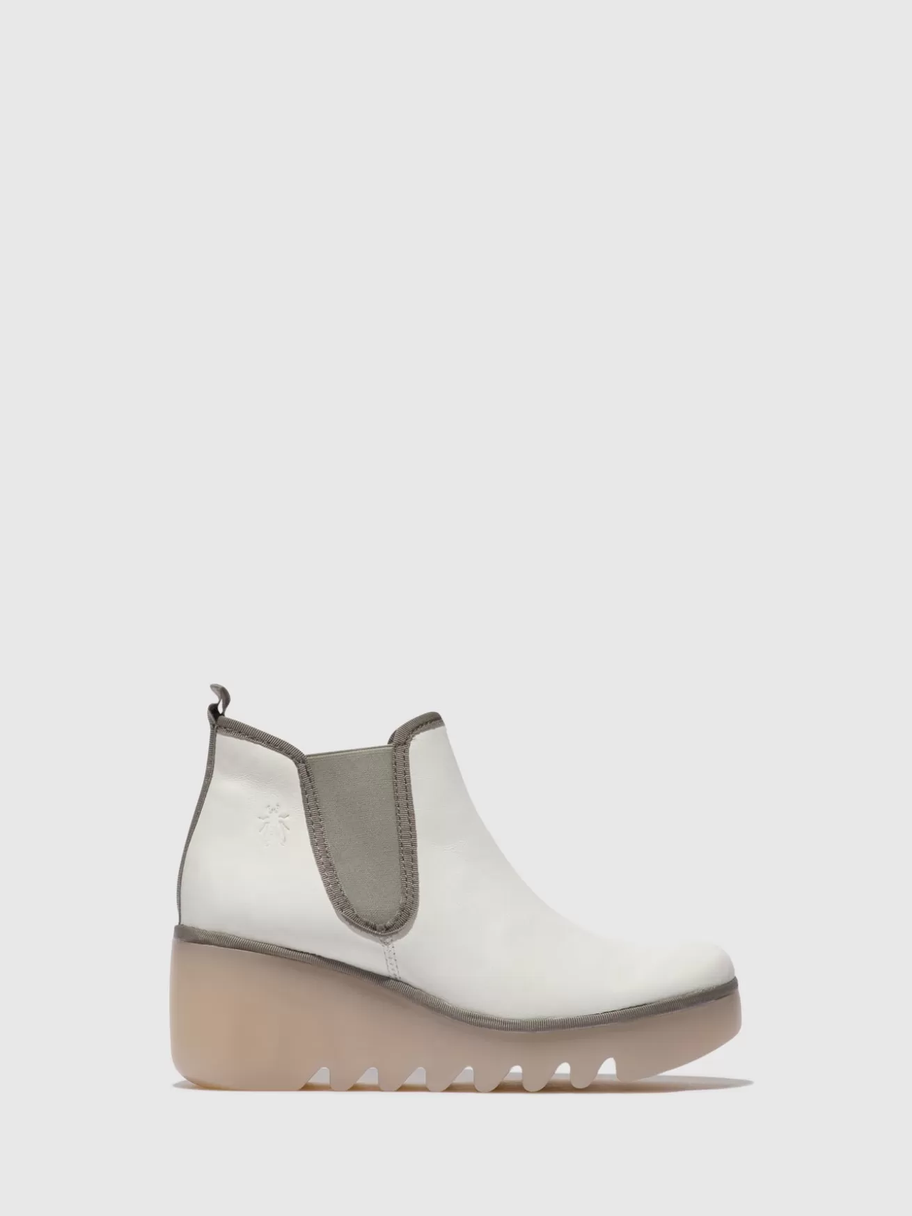 Botins Chelsea Byne349Fly Branco (Sola Leitosa)-Fly London Shop