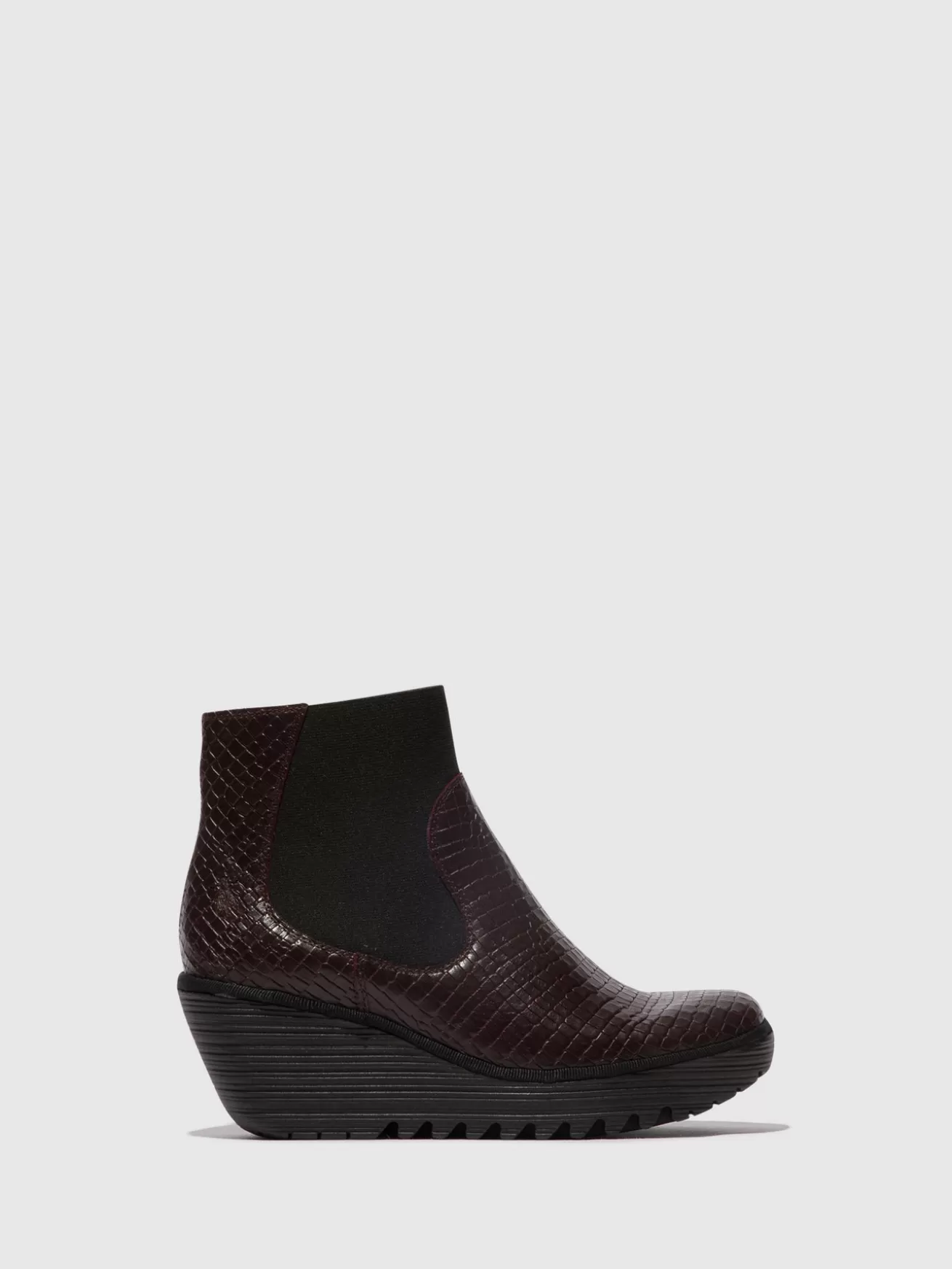 Botins Chelsea Yade398Fly Croco Wine-Fly London Cheap