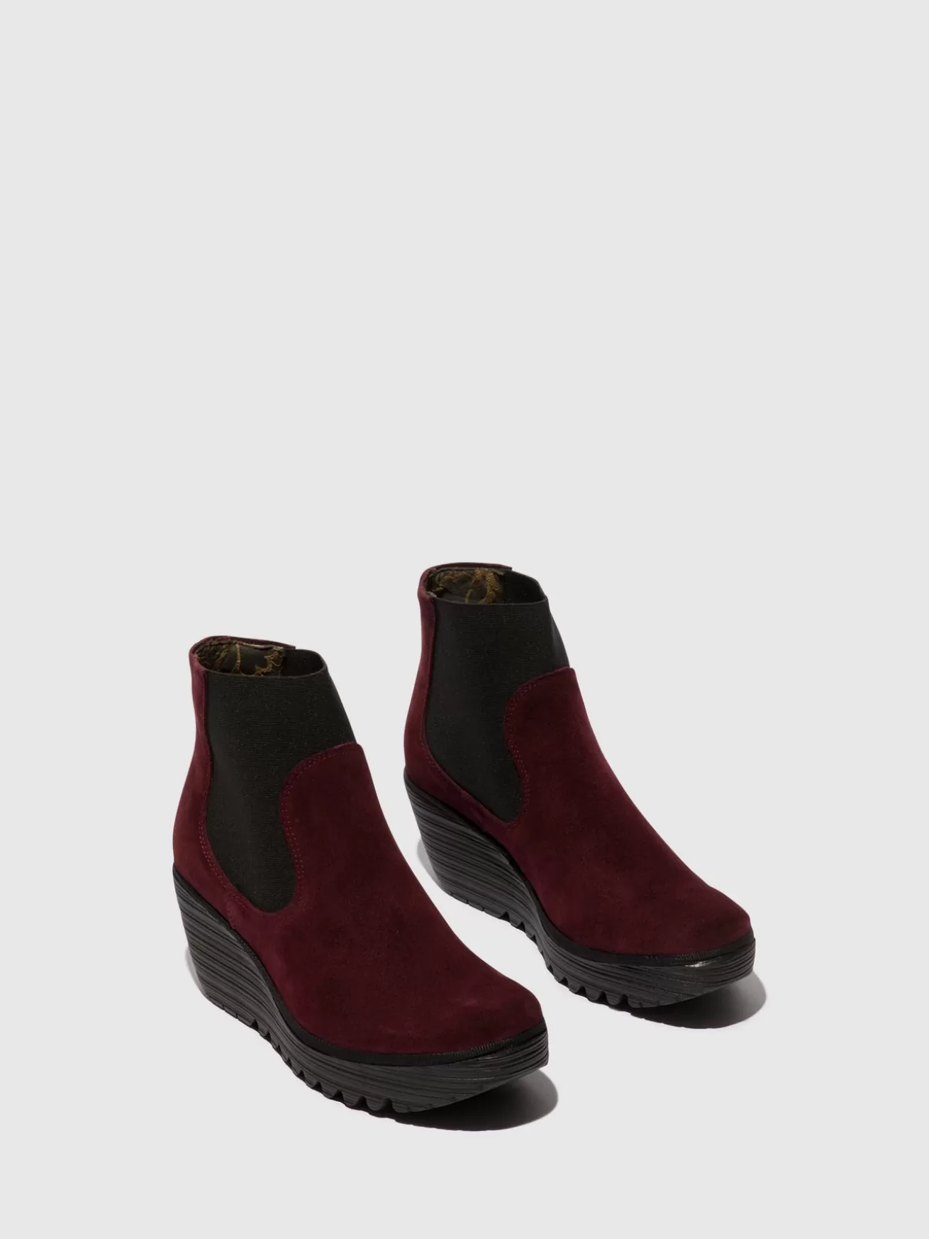 Botins Chelsea Yade398Fly Oil Suede Wine-Fly London Cheap