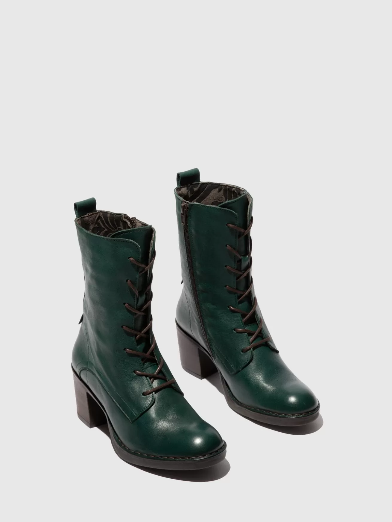 Botins Com Atacadores Blya070Fly Verona Green Forest-Fly London Cheap