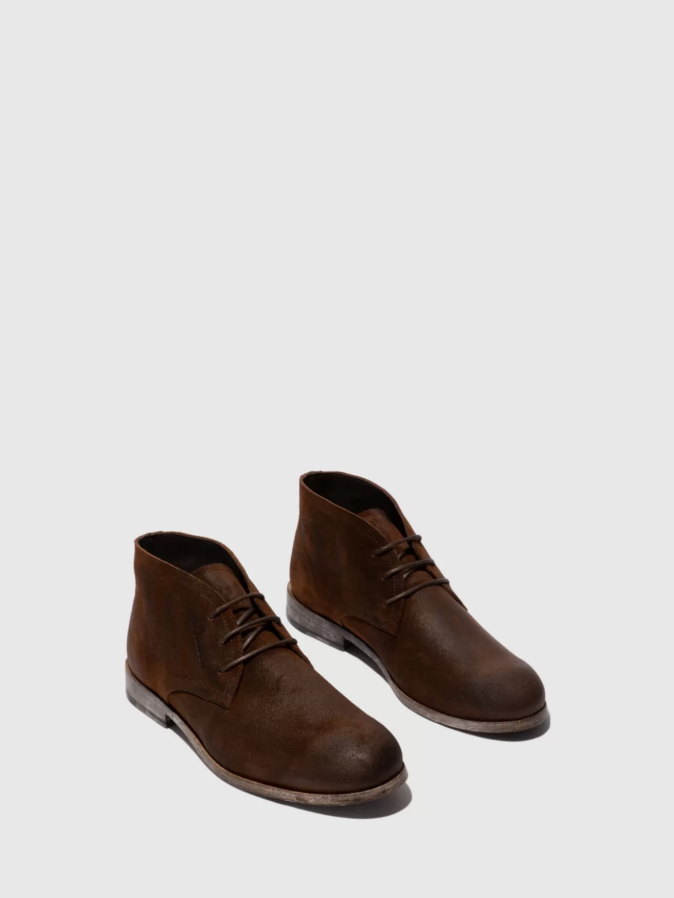 Botins Com Atacadores Cajy074Fly Camel-Fly London Online