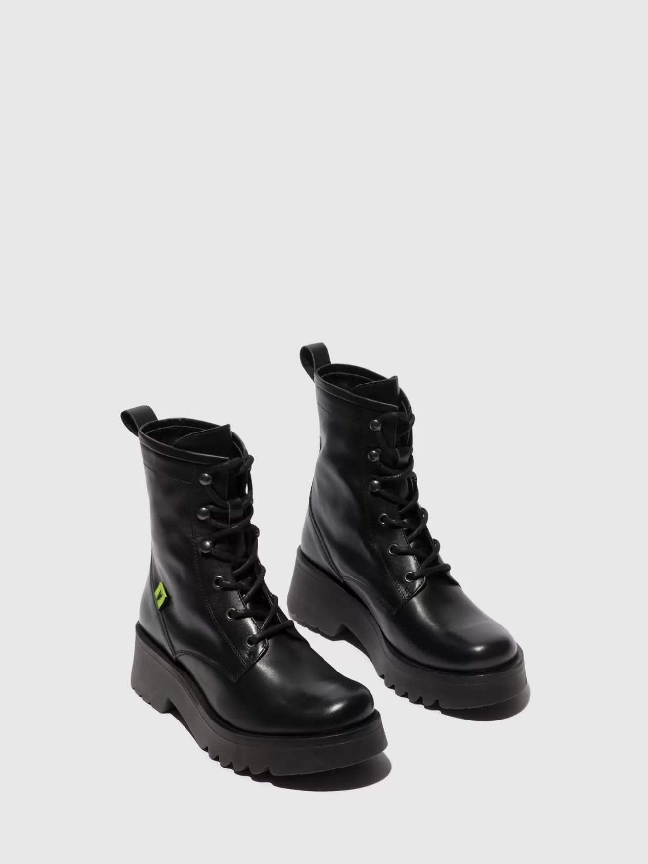 Botins Com Atacadores Meth903Fly Pretos-Fly London Cheap