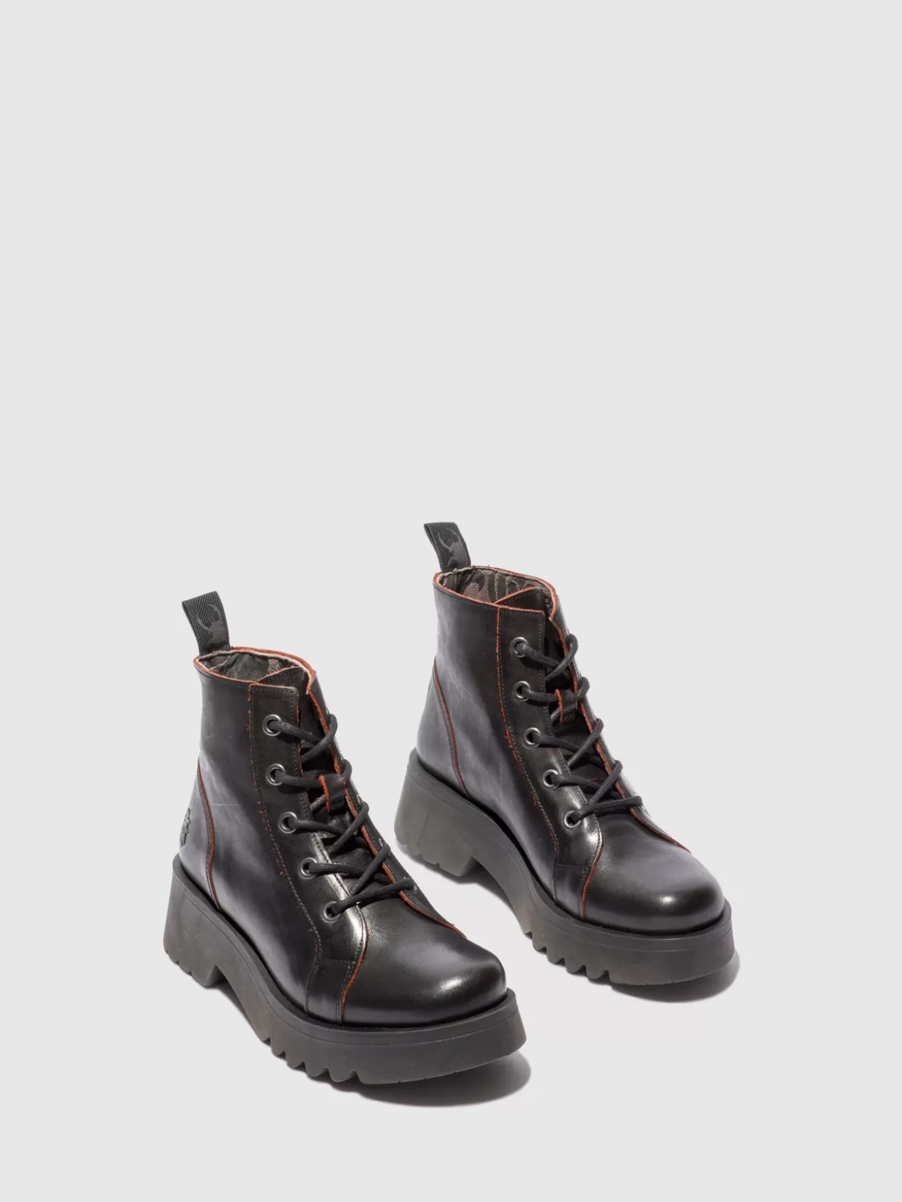 Botins Com Atacadores Metz788Fly Java Preto/Vermelho-Fly London Online