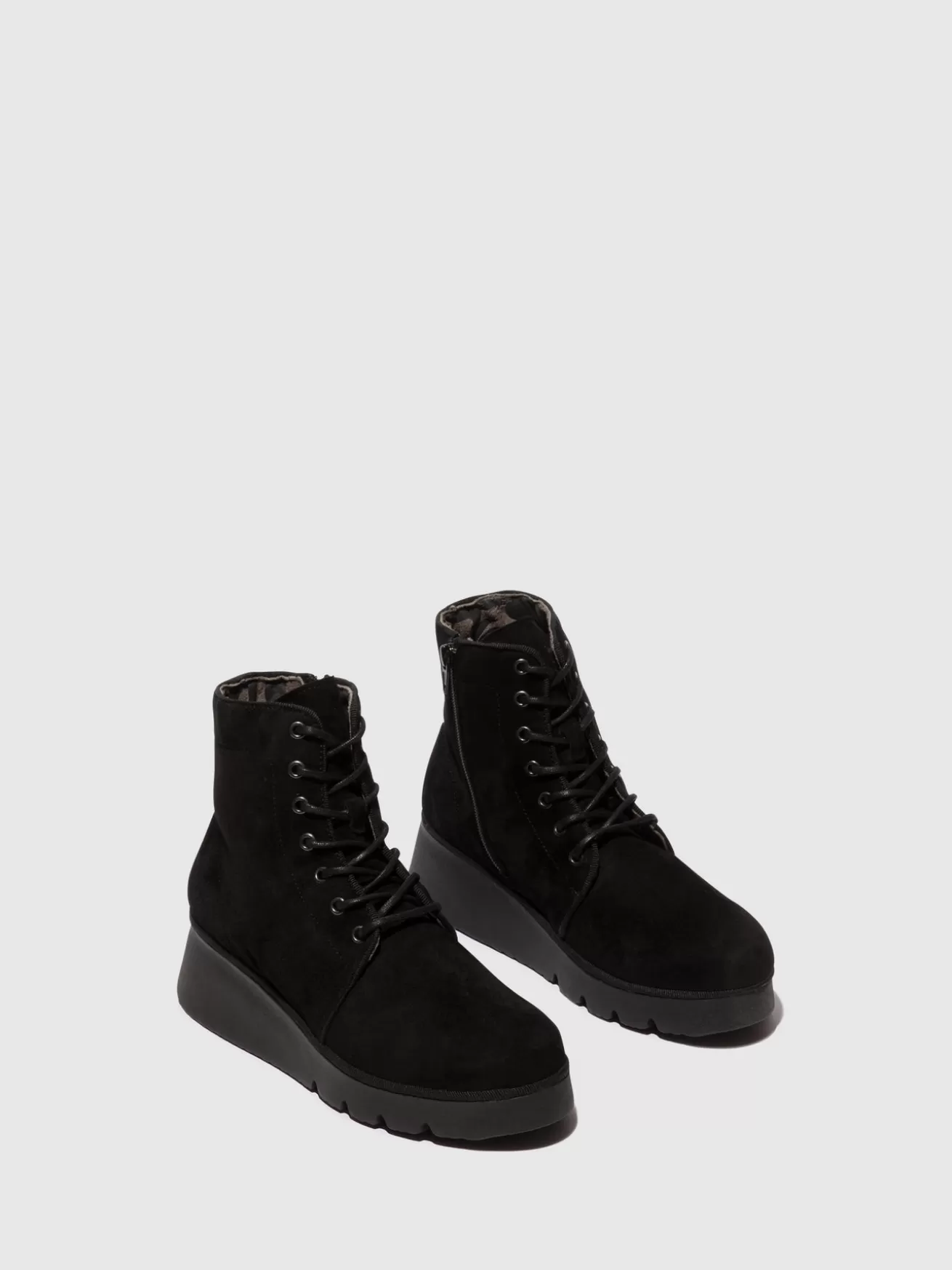 Botins Com Atacadores Pall404Fly Kid Suede Preto-Fly London Online