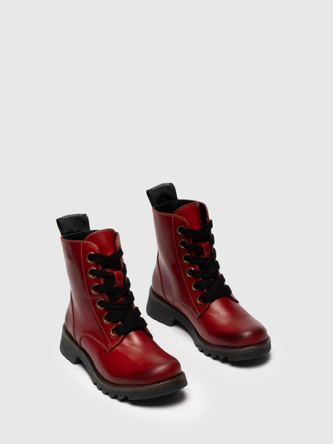 Botins Com Atacadores Ragi539Fly Red-Fly London Hot