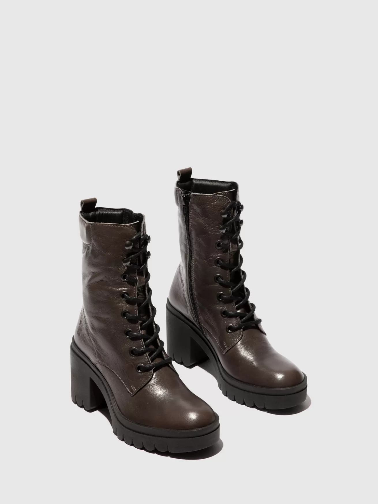 Botins Com Atacadores Tiel642Fly Grey-Fly London Best