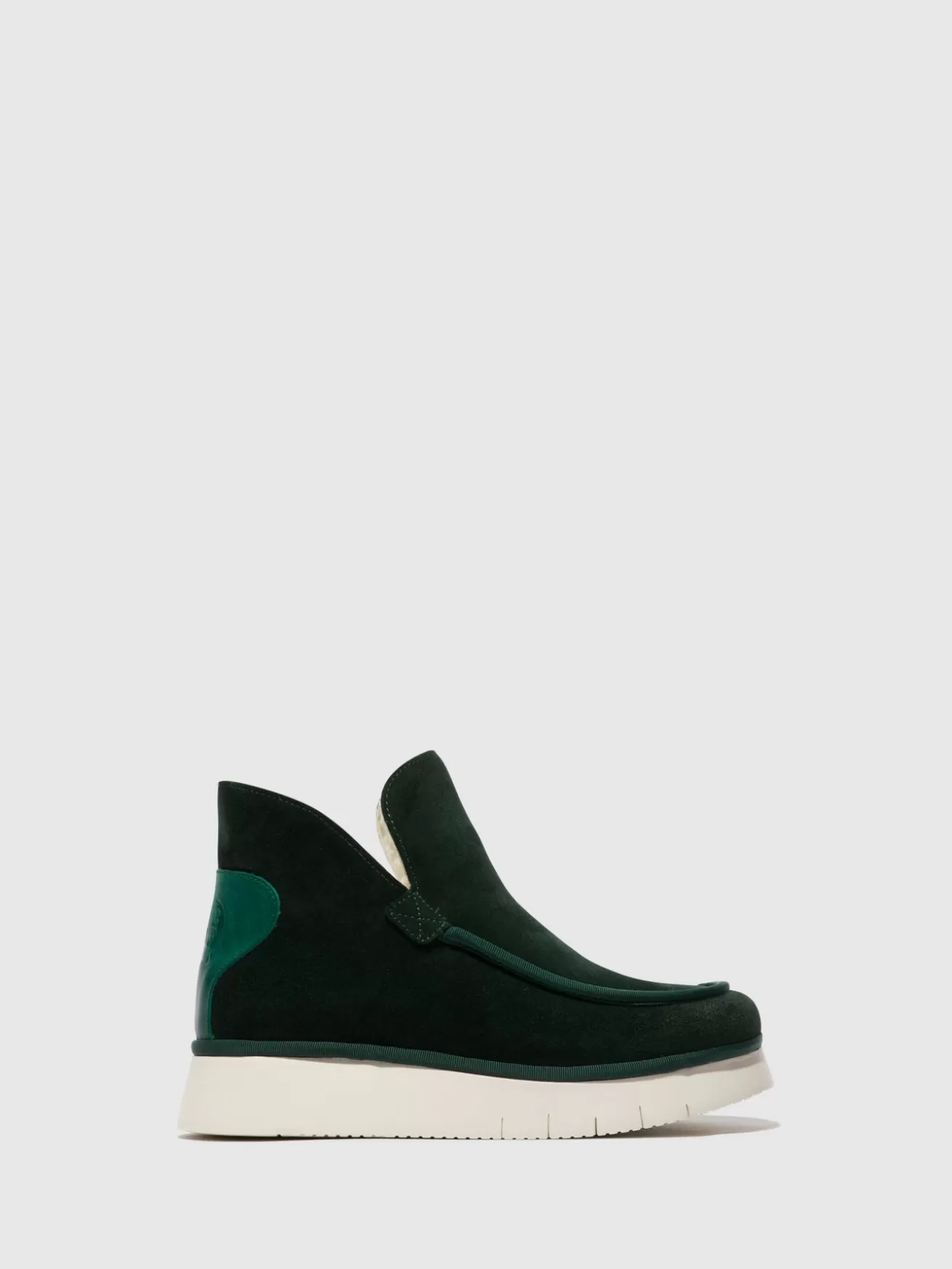 Botins Com Bico Redondo Coze348Fly Dk. Verde-Fly London Online