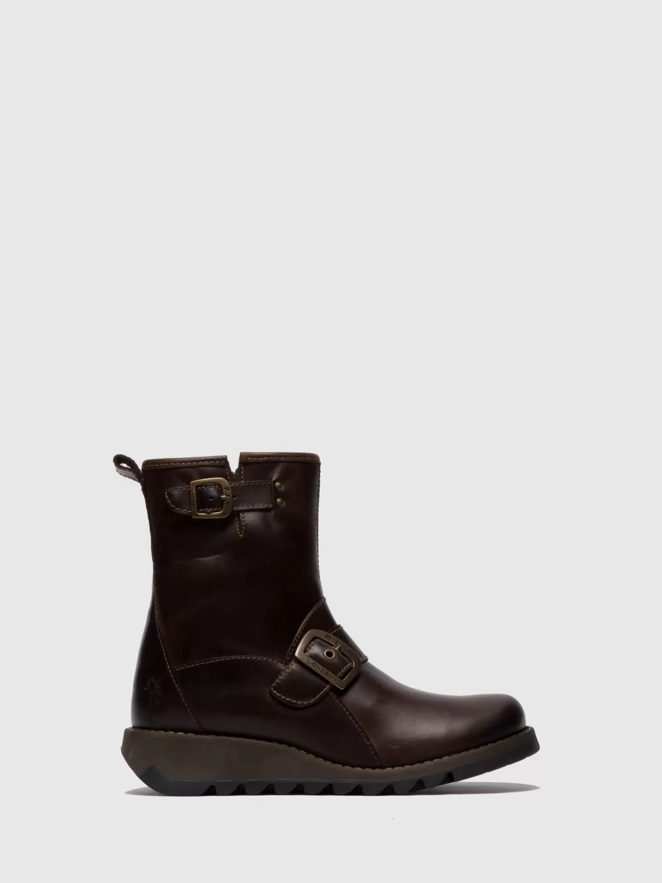 Botins Com Fivela Sino525Fly Dk.Brown-Fly London Best Sale