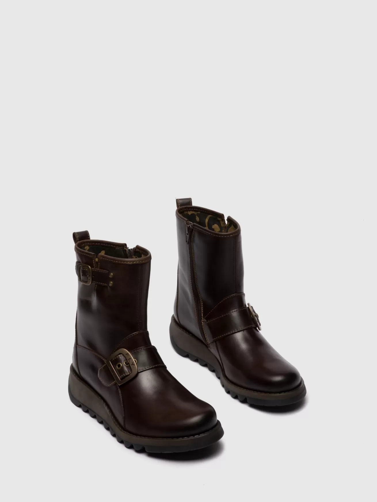 Botins Com Fivela Sino525Fly Dk.Brown-Fly London Best Sale