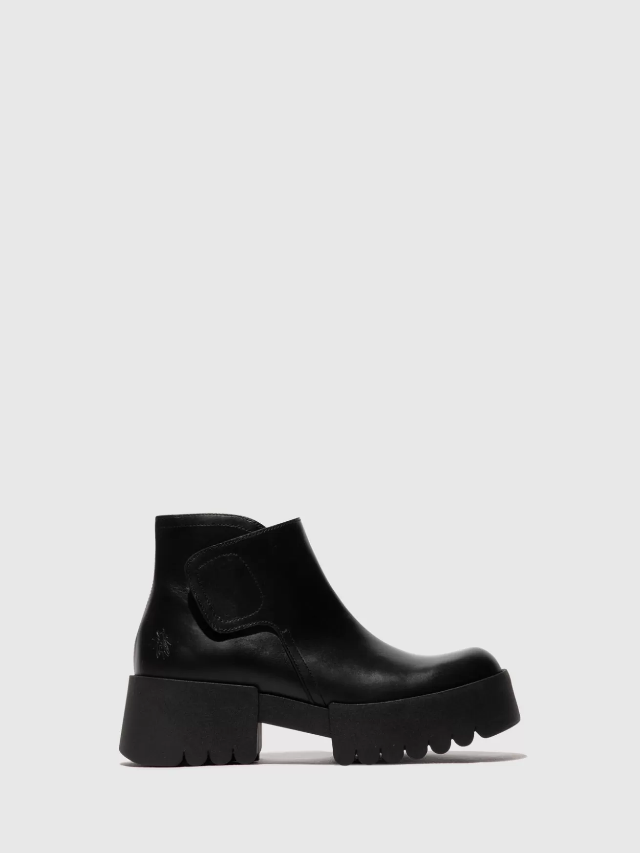 Botins Com Velcro Endo006Fly Preto-Fly London Fashion