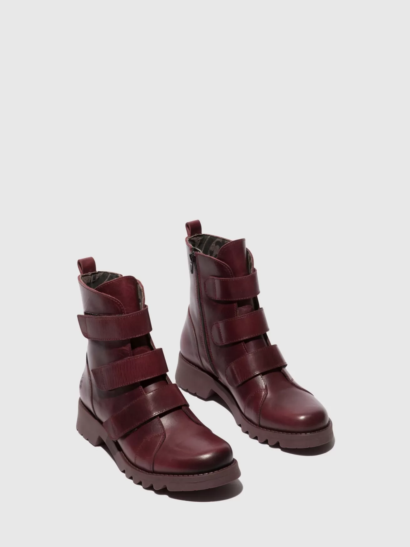 Botins Com Velcro Rach790Fly Roxo (Sola Roxa)-Fly London New