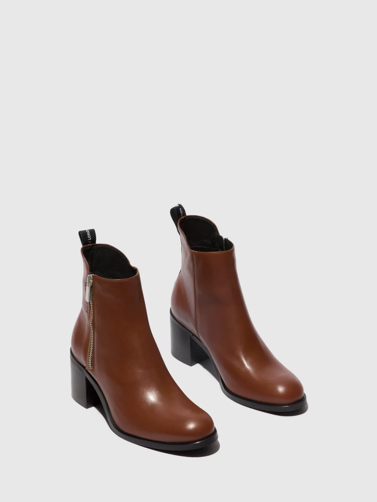 Botins Com Ziper Ader912Fly Cognac-Fly London Hot