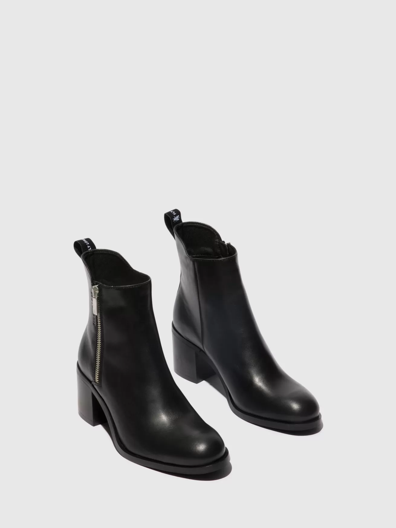 Botins Com Ziper Ader912Fly Preto-Fly London Sale