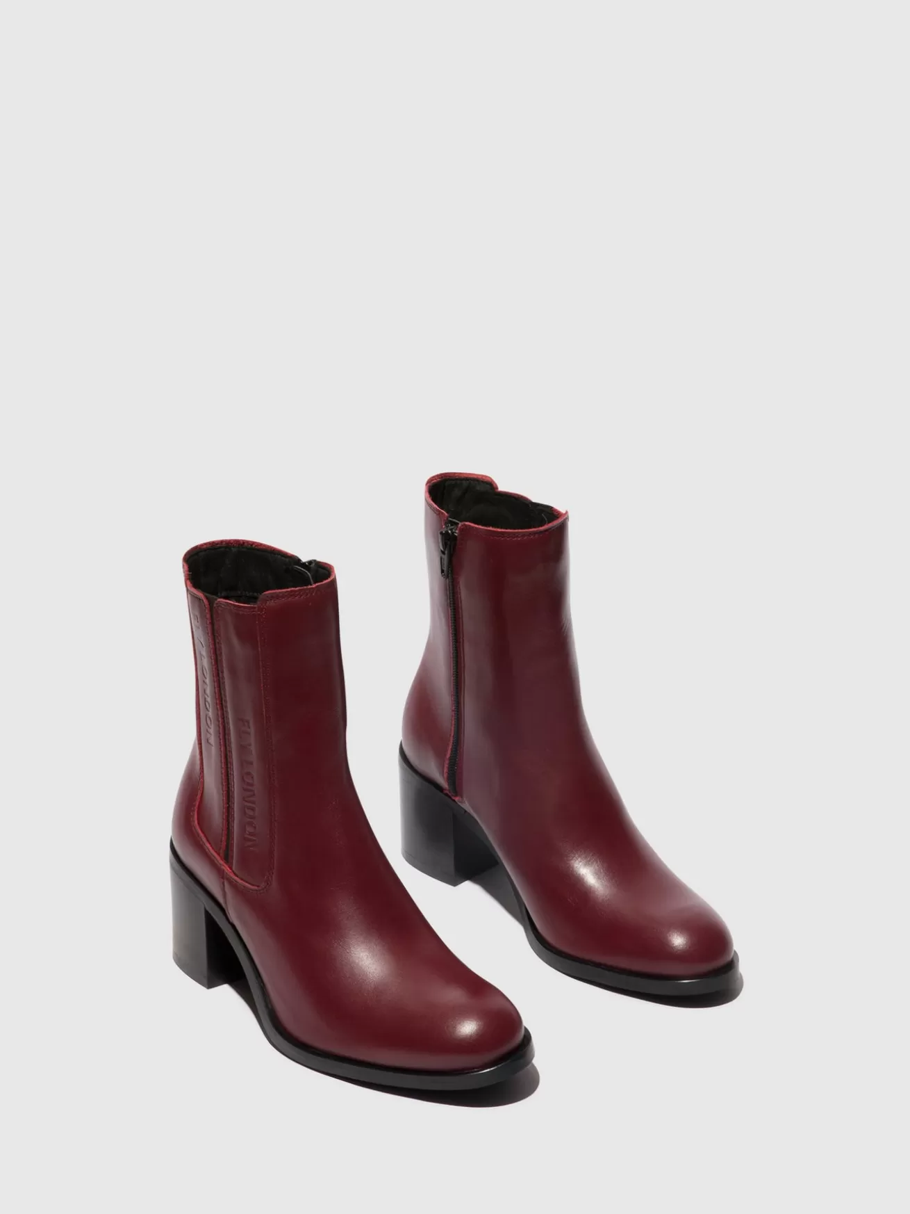 Botins Com Ziper Amel913Fly Wine-Fly London Online