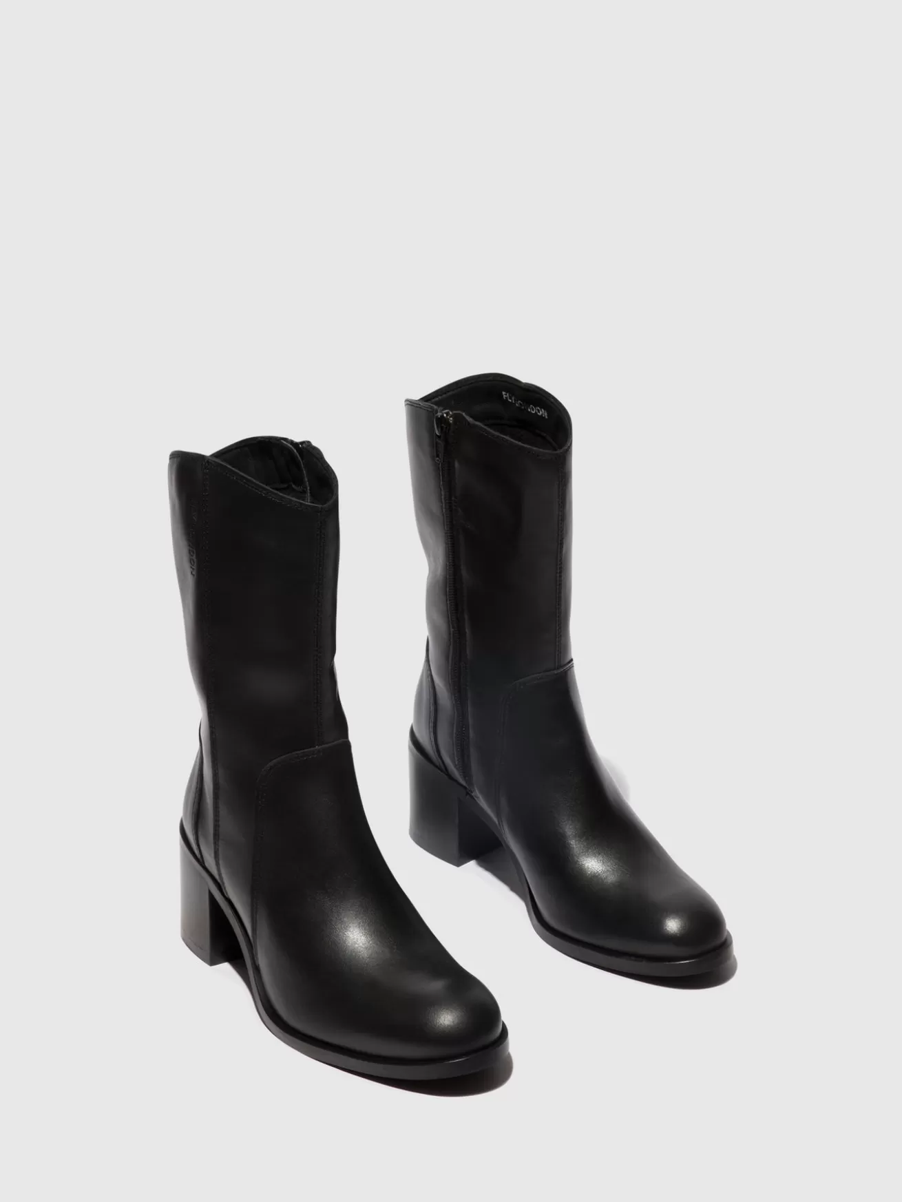 Botins Com Ziper Asta914Fly Preto-Fly London Best Sale