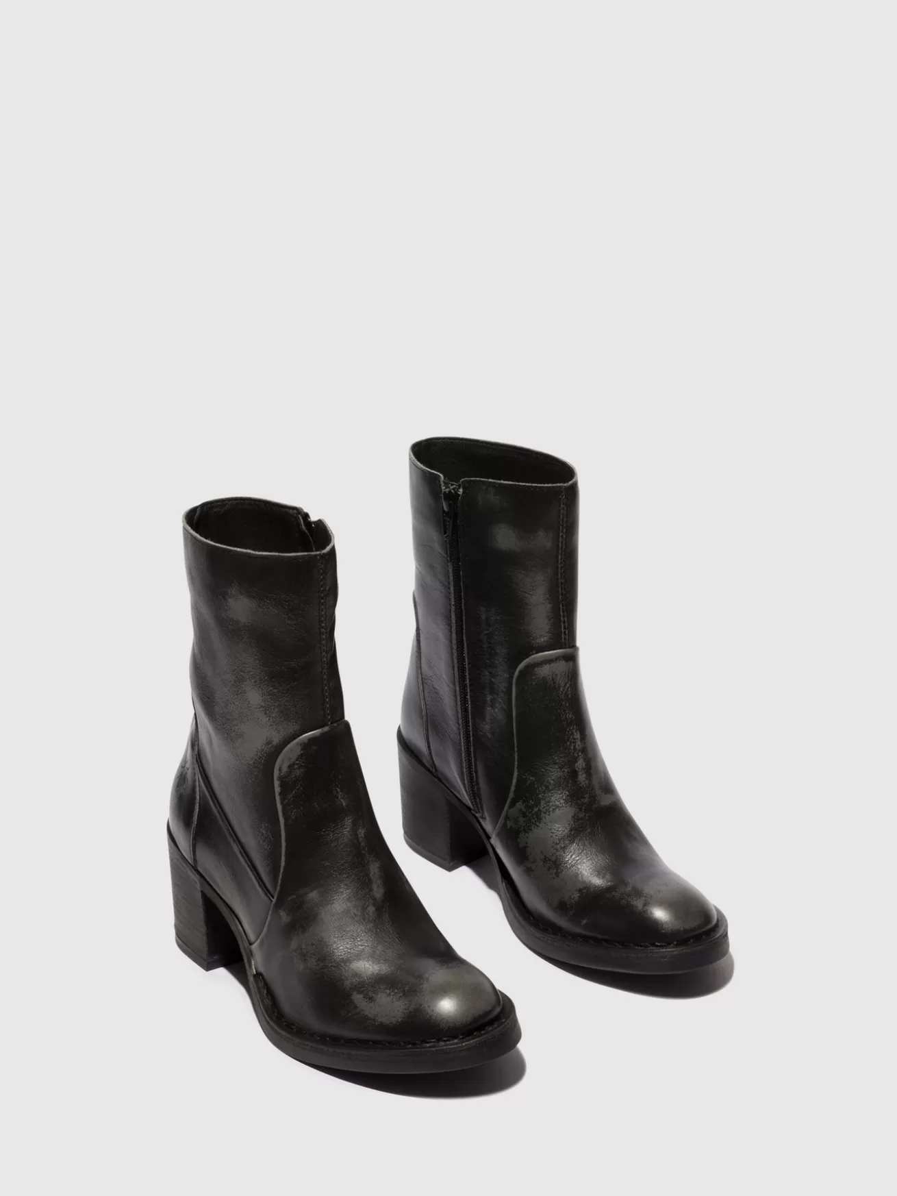 Botins Com Ziper Becy097Fly Antracite-Fly London Online