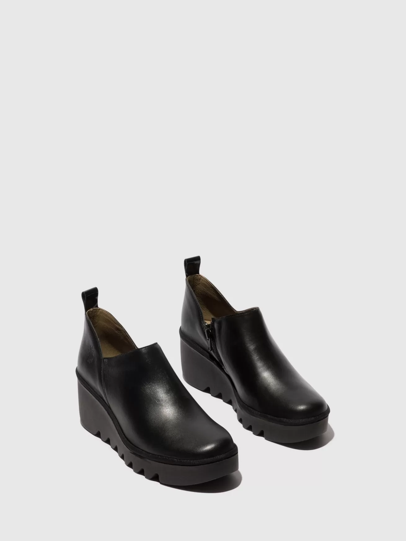 Botins Com Ziper Beli458Fly Preto-Fly London Fashion