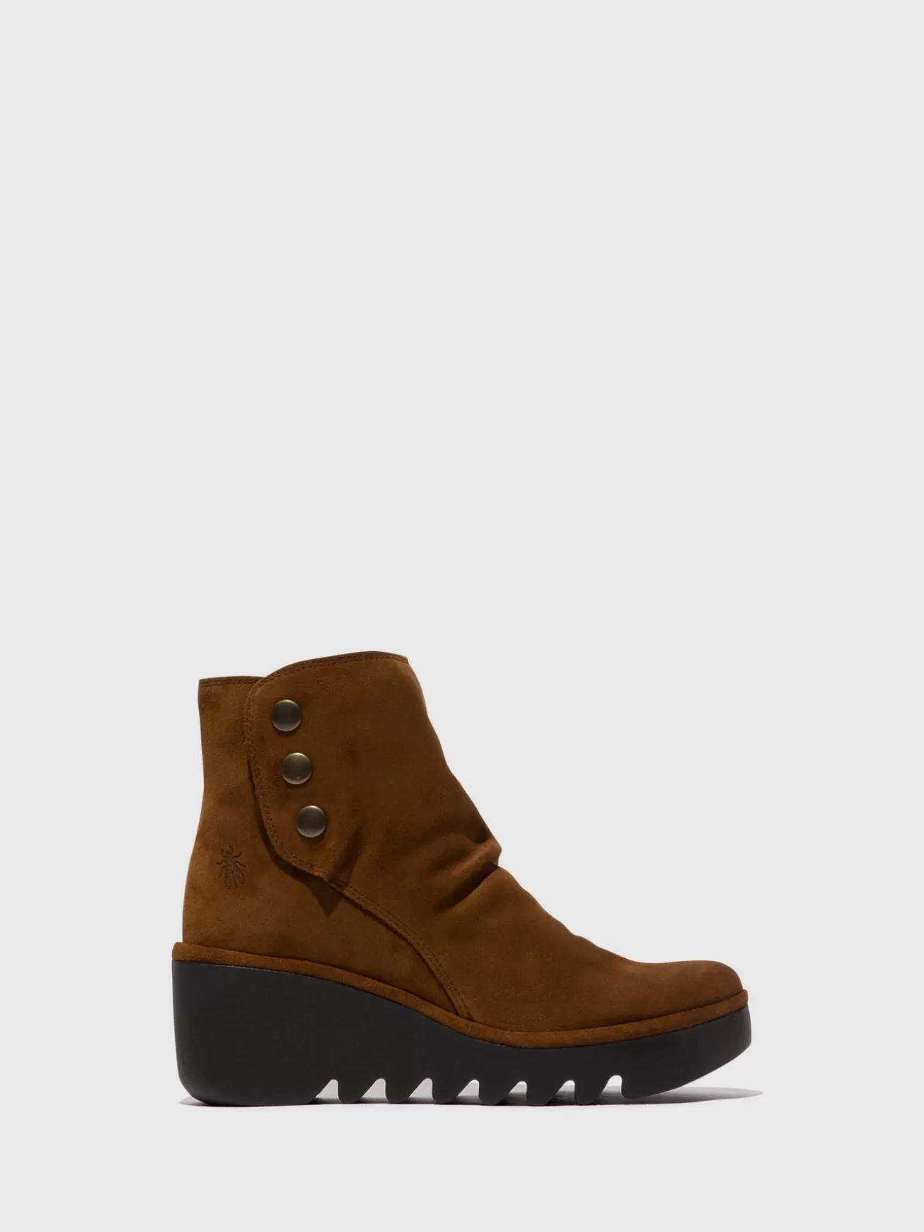 Botins Com Ziper Brom344Fly Camel-Fly London Flash Sale