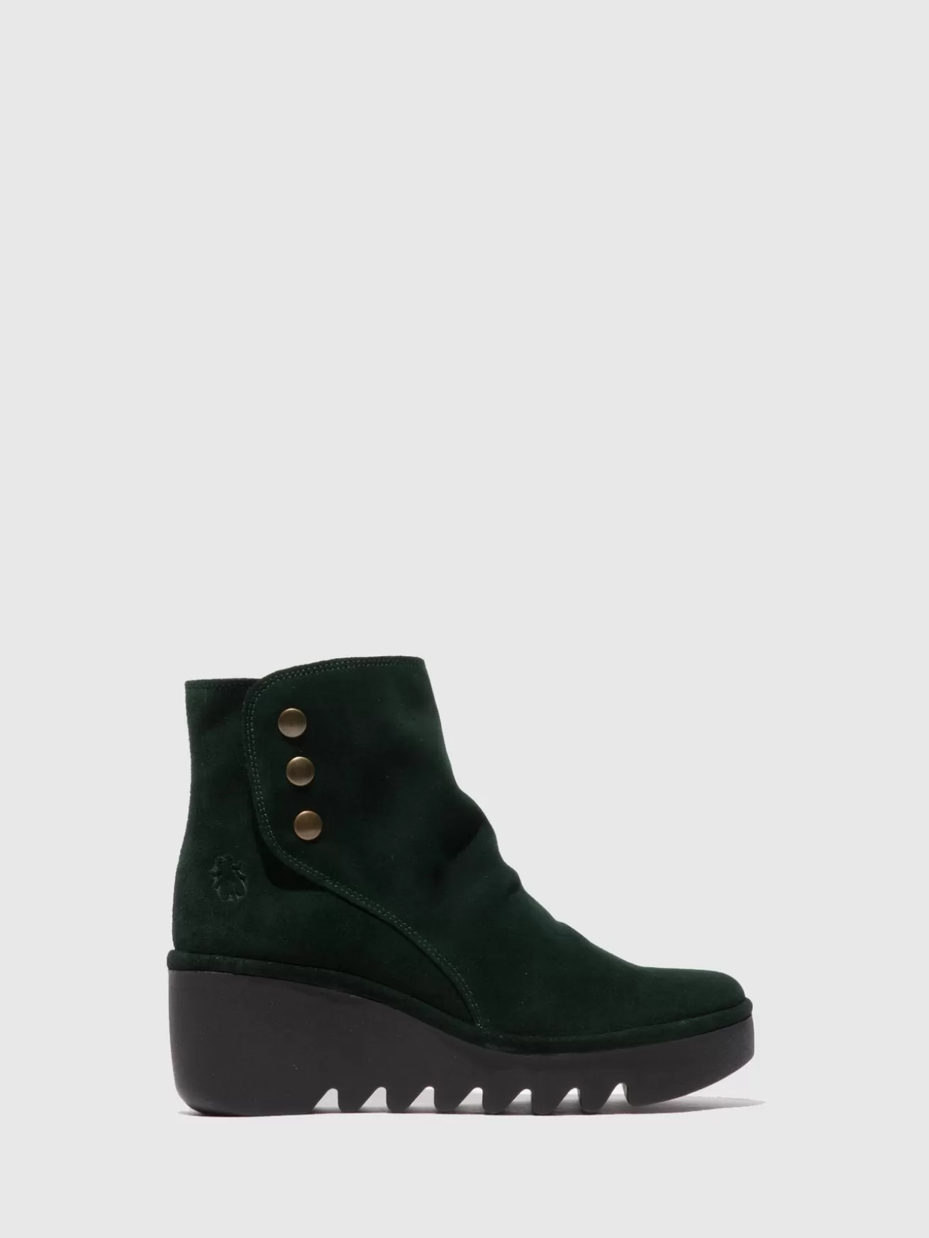 Botins Com Ziper Brom344Fly Oilsuede Green Forest-Fly London Hot