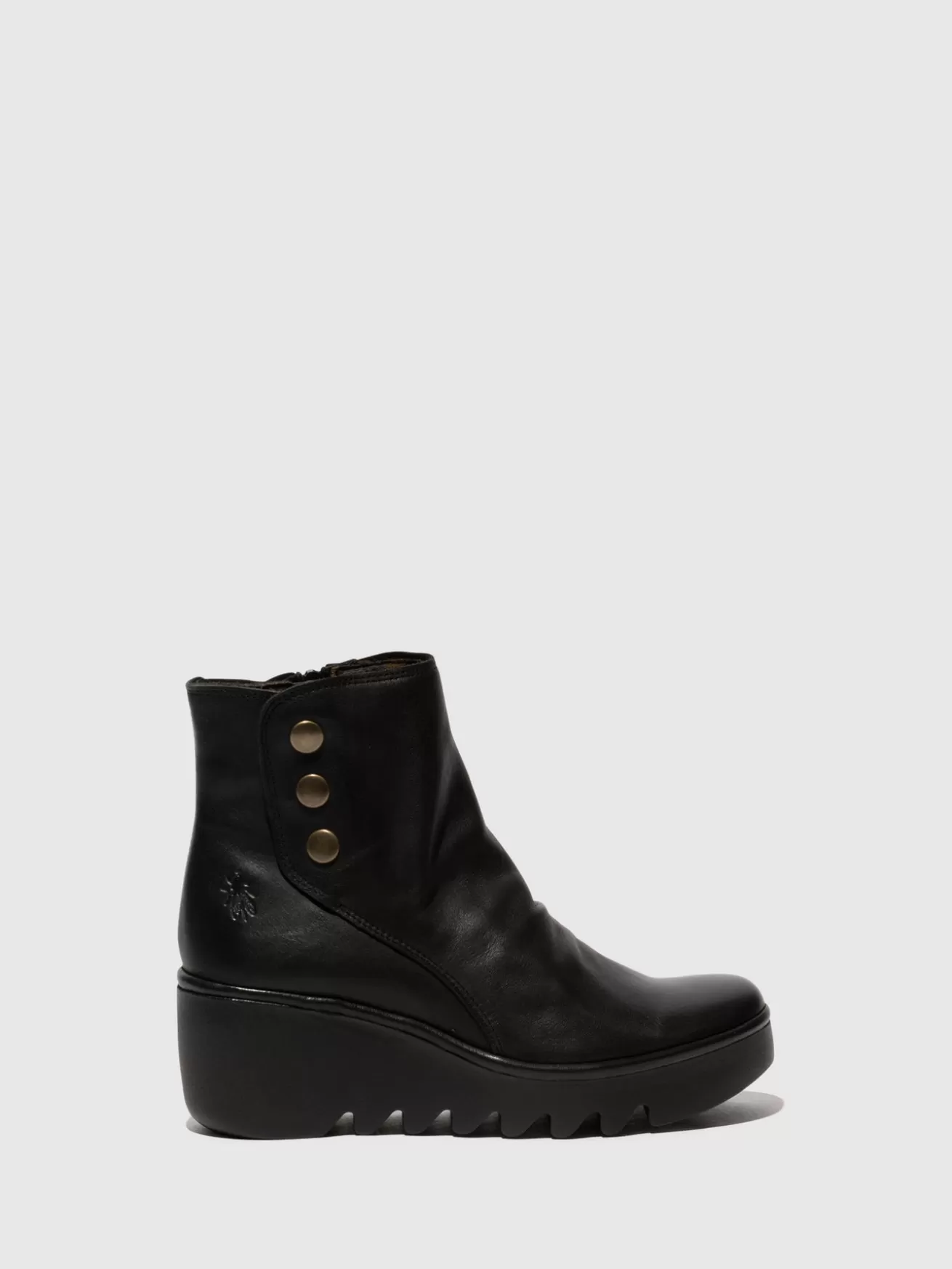 Botins Com Ziper Brom344Fly Preto-Fly London Best Sale