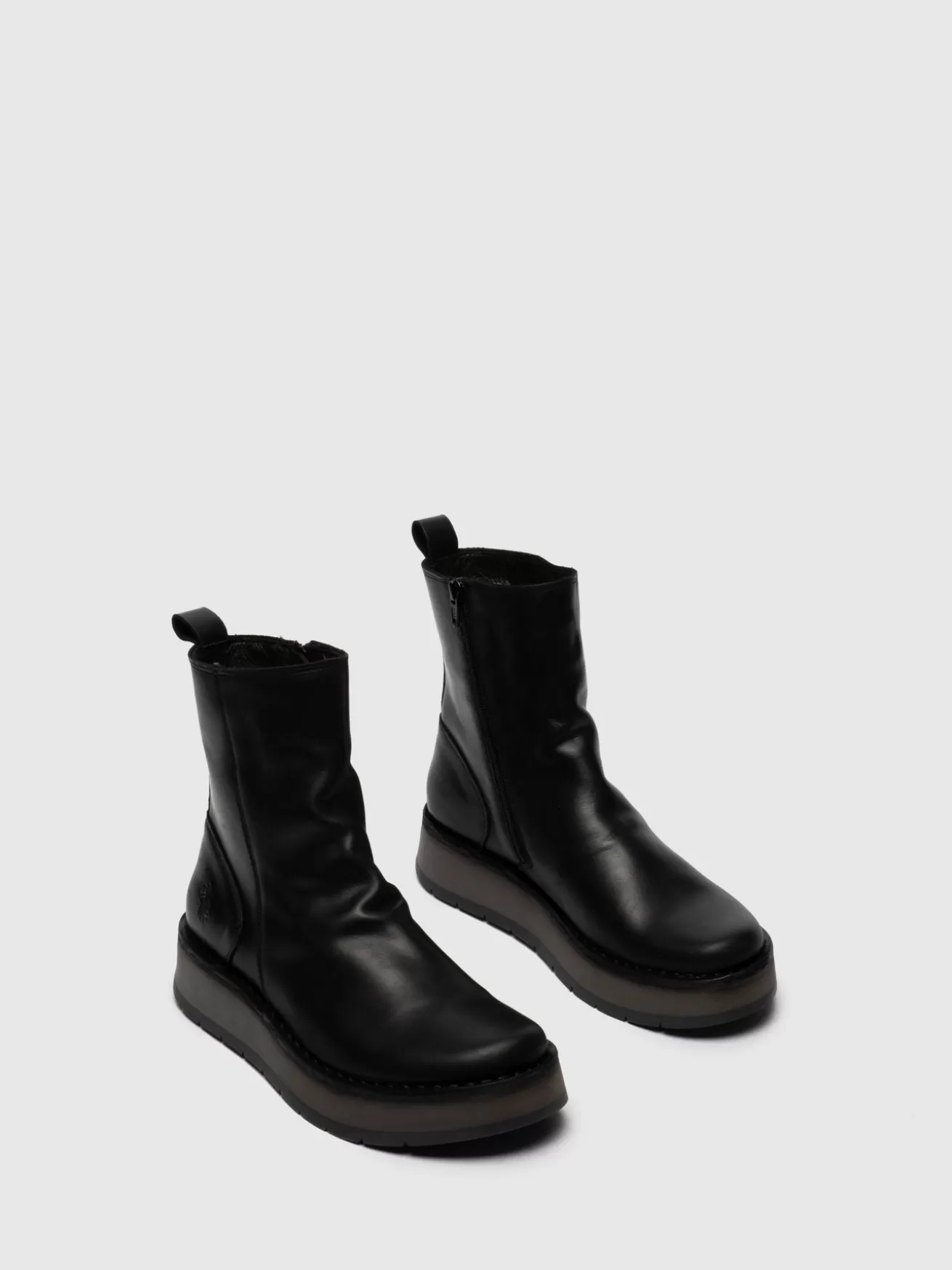 Botins Com Ziper Reno053Fly Rug Preto-Fly London Shop