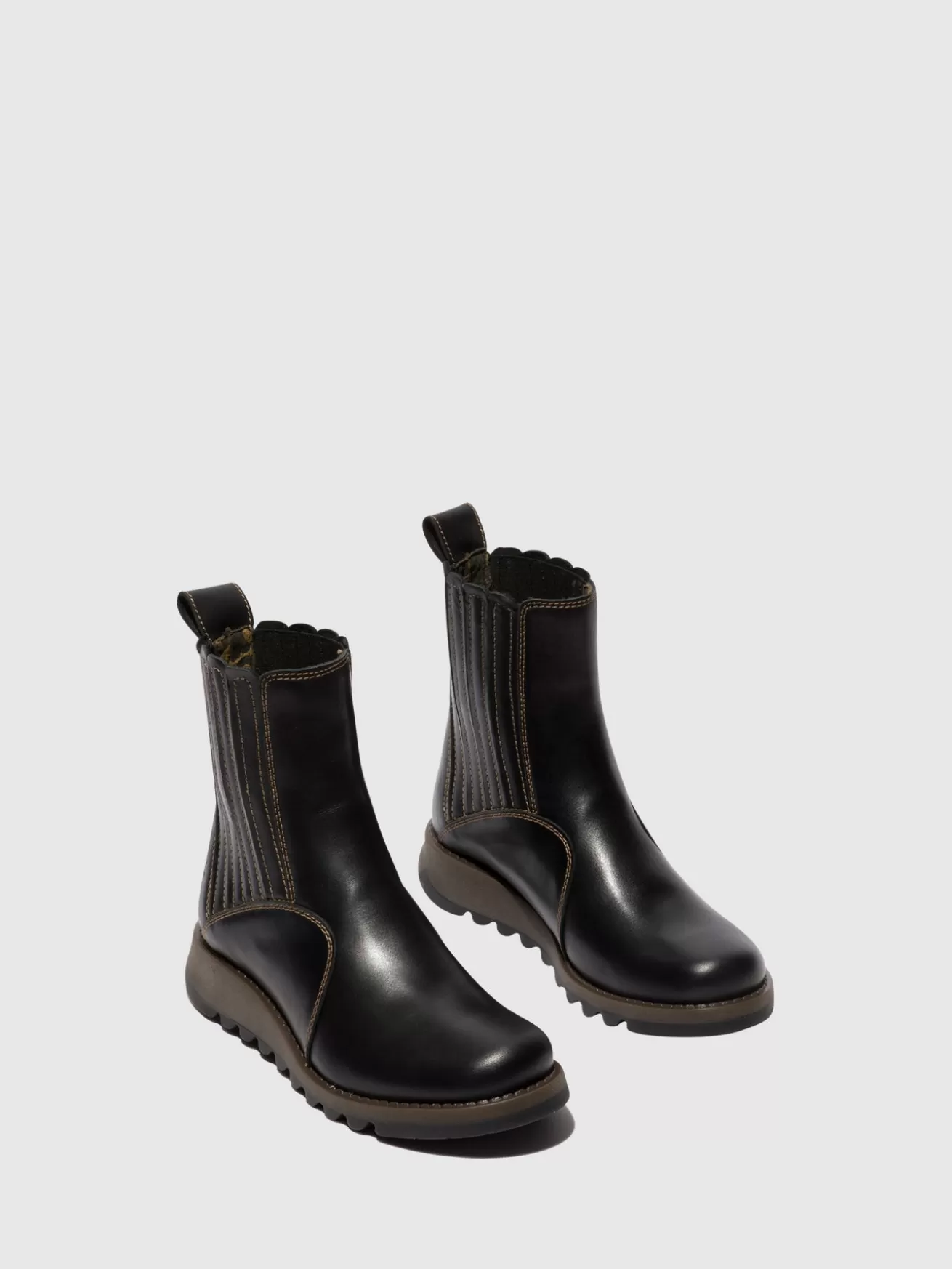 Botins Com Ziper Suzy899Fly Preto-Fly London Store