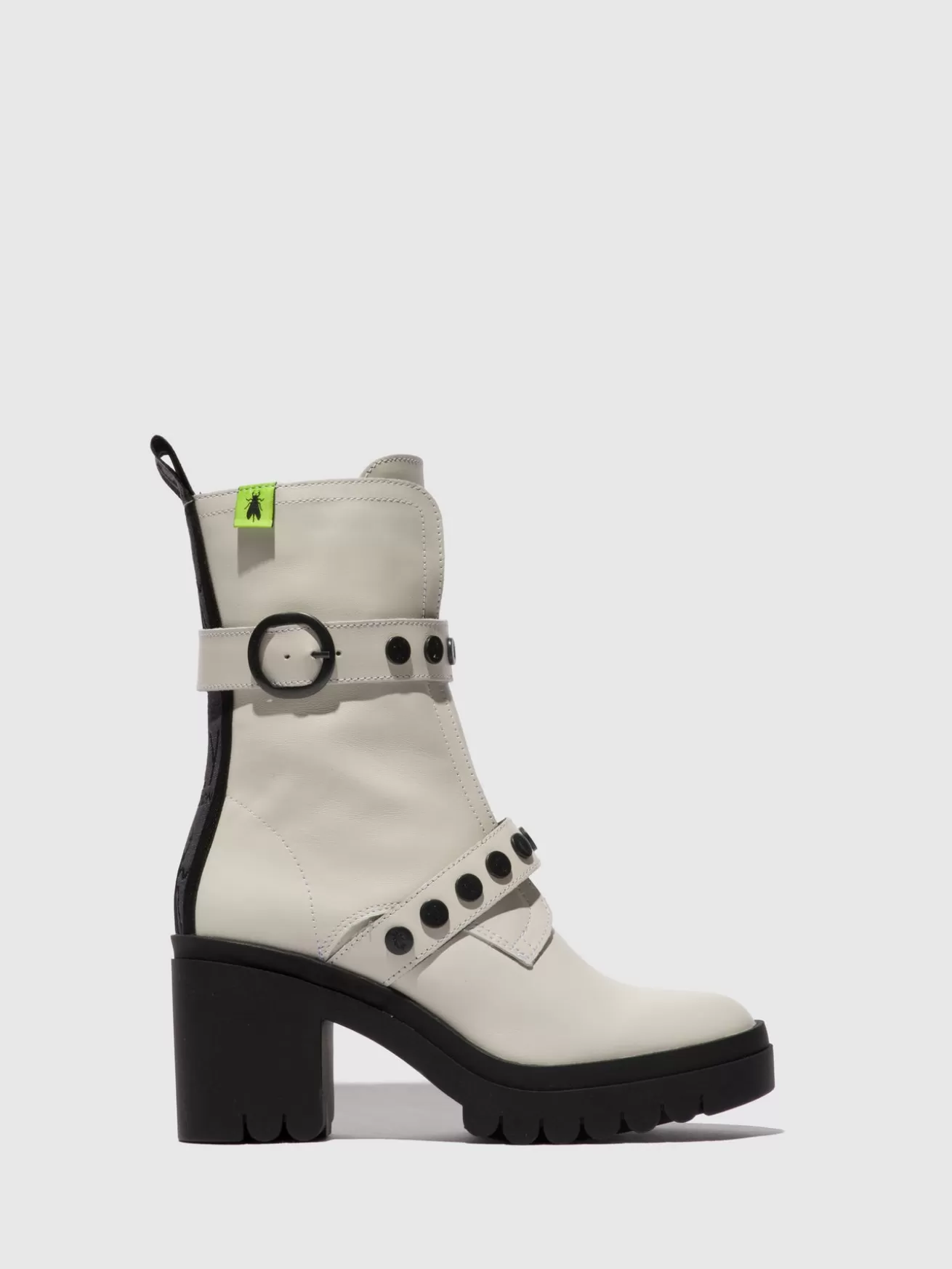 Botins Com Ziper Tama888Fly Nausica Offwhite-Fly London Clearance