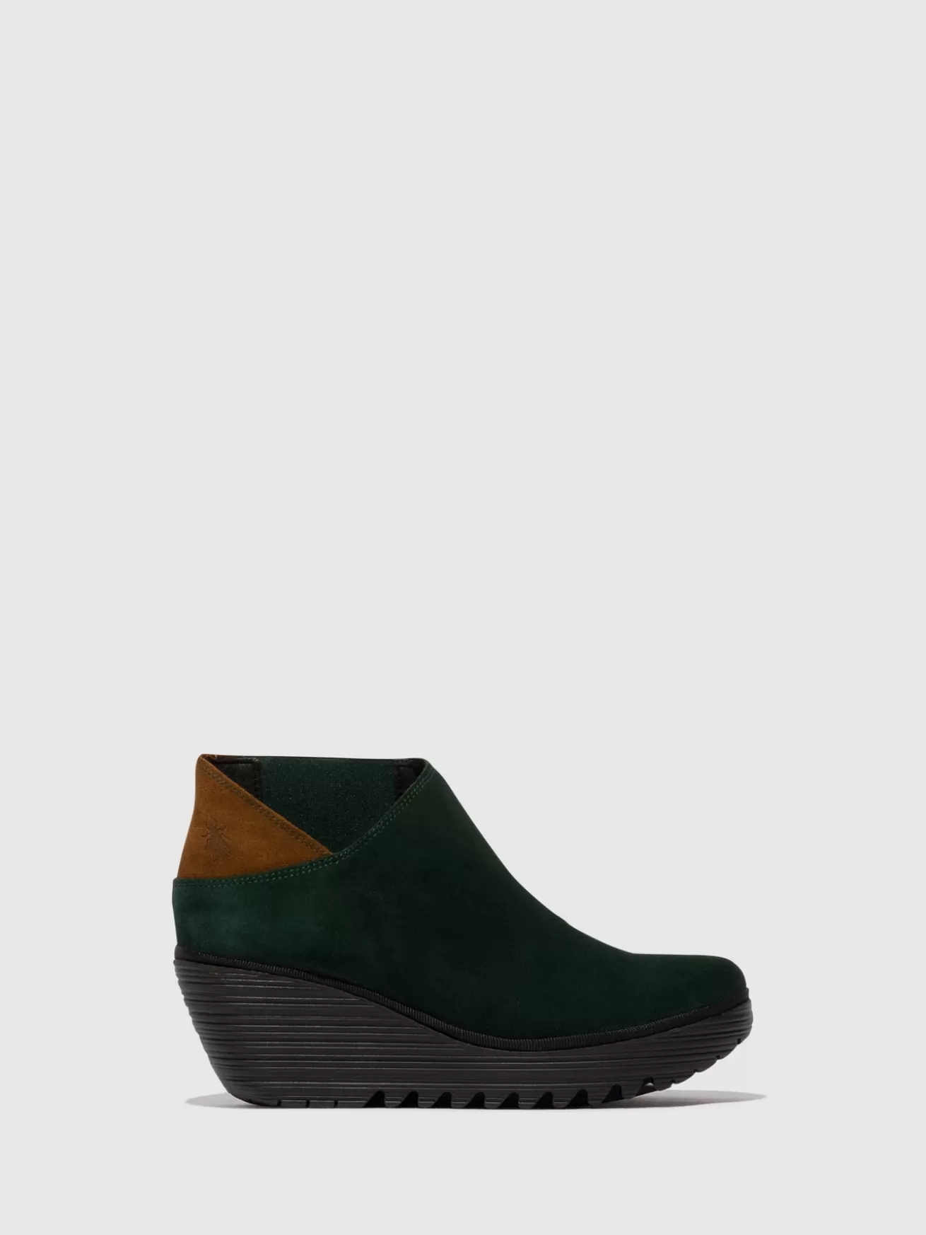 Botins Com Ziper Yego400Fly Forest Green/Camel-Fly London Cheap