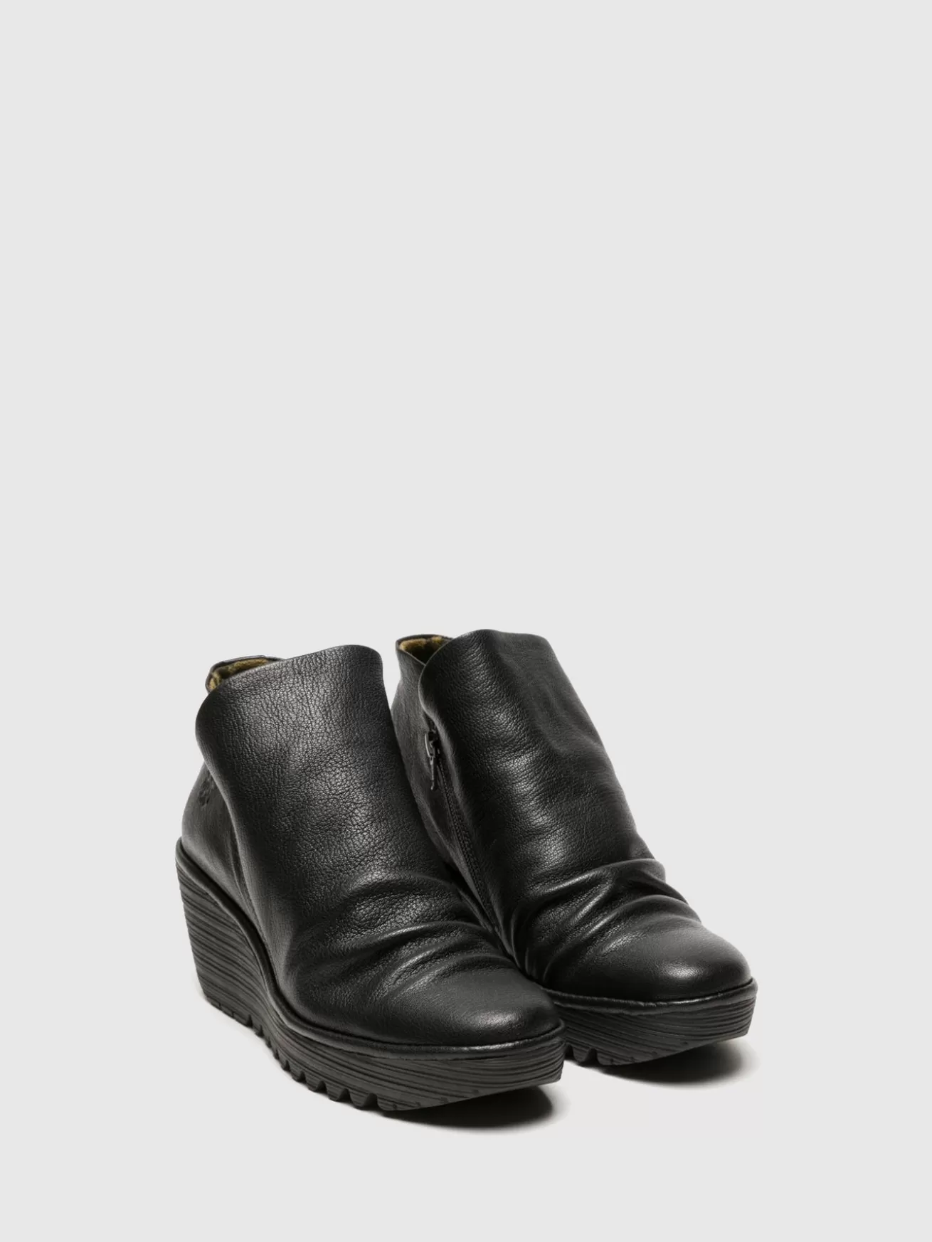 Botins Com Ziper Yip Preto-Fly London Best Sale