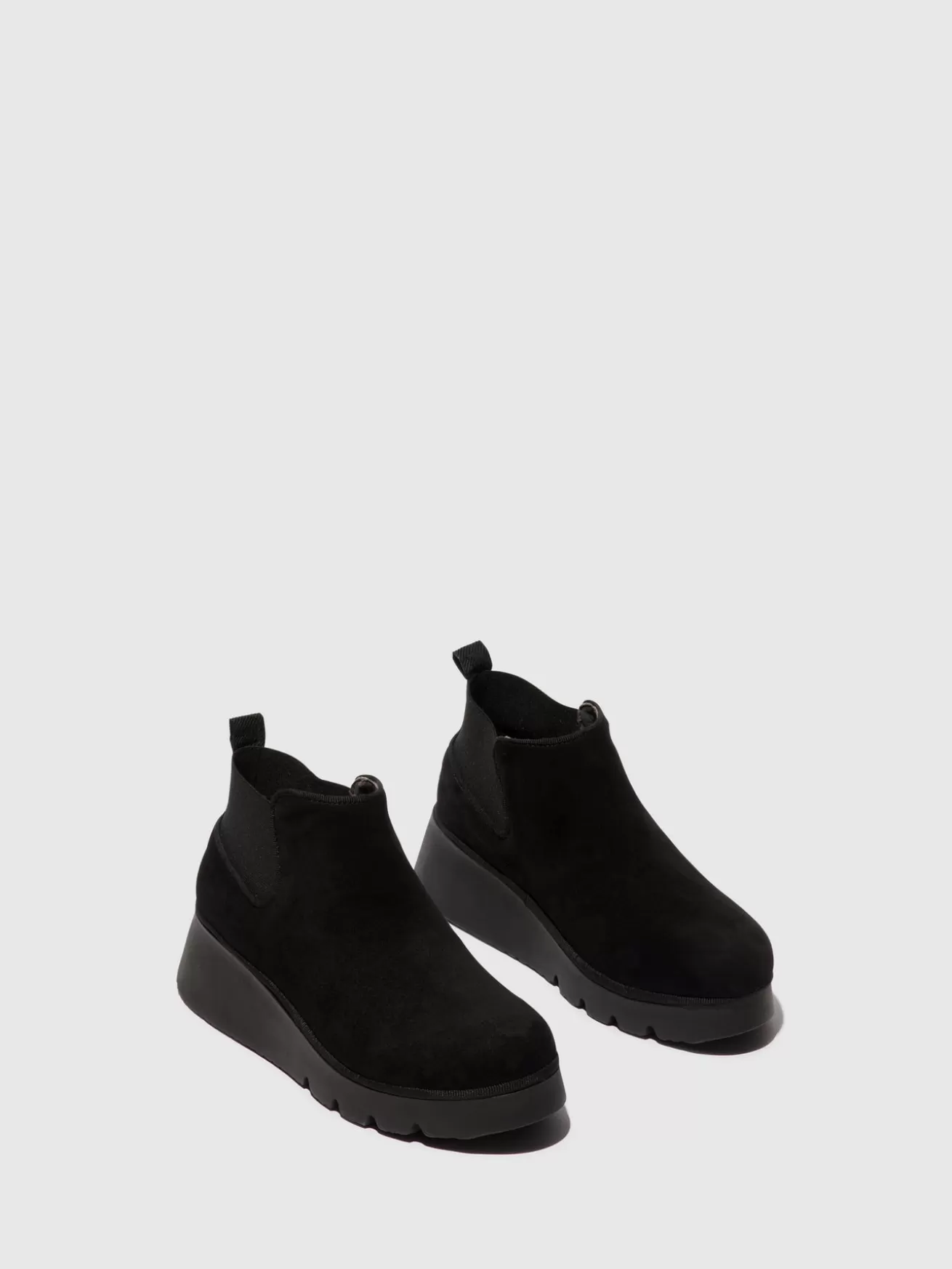 Botins Elasticos Pada403Fly Kid Suede Preto-Fly London Shop